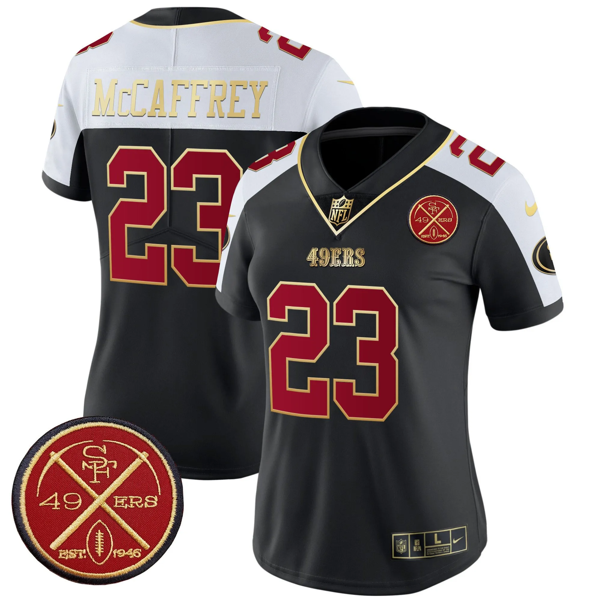 Women's 49ers Est.1946 Patch Vapor Limited Jersey - All Stitched
