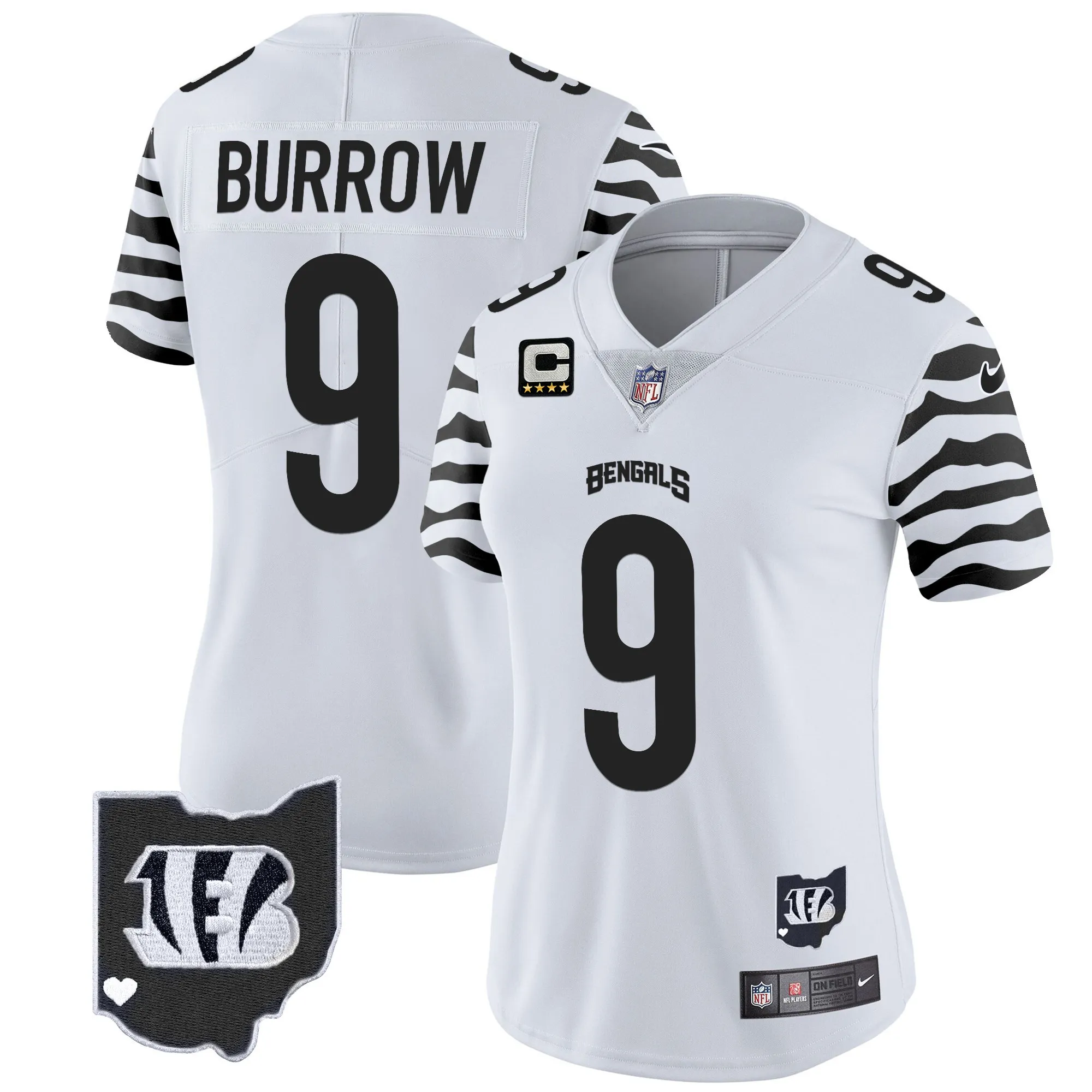 Women's Bengals Stripes Vapor Limited Jersey - All Stitched