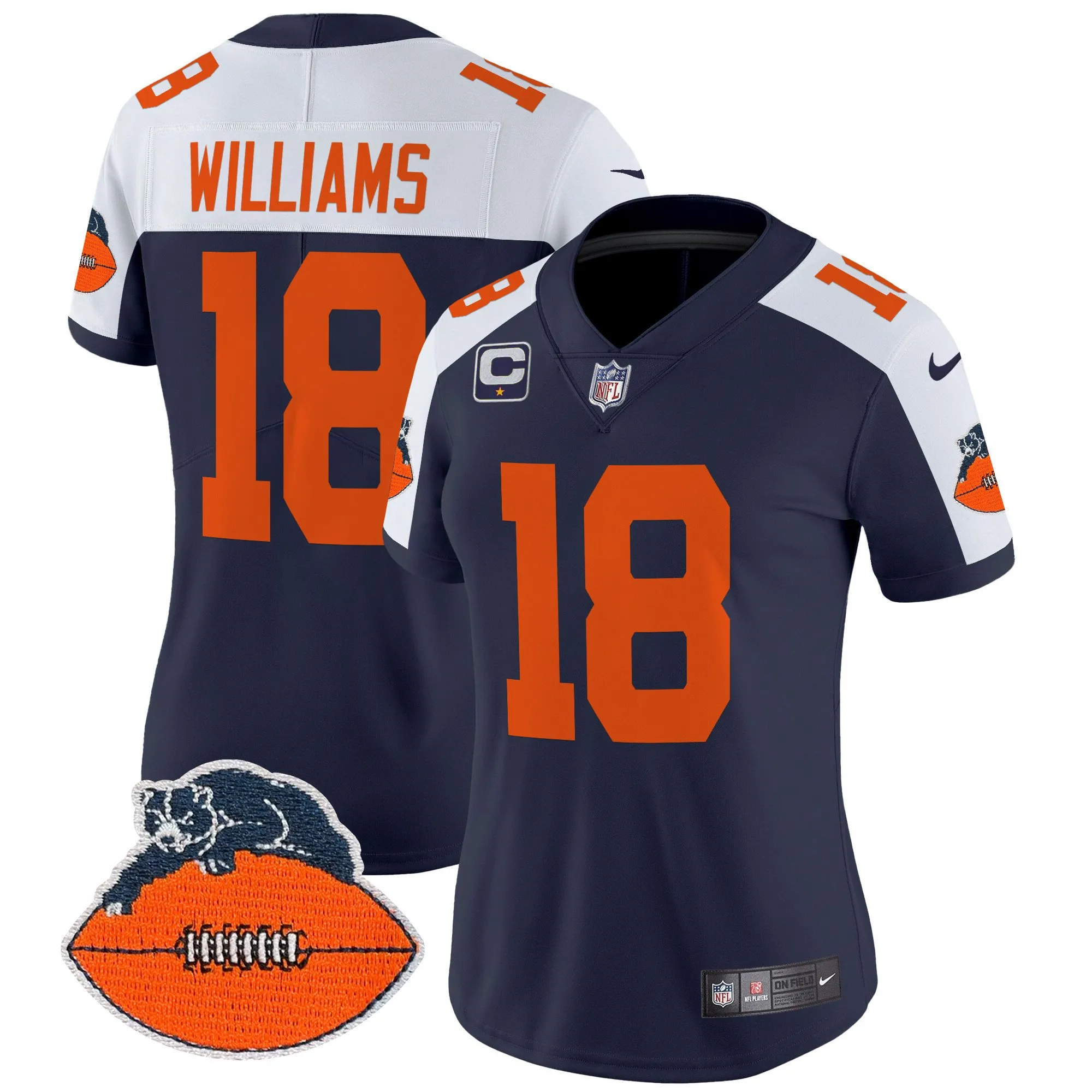 Women's Chicago Bears Throwback Vapor Limited Jersey - All Stitched