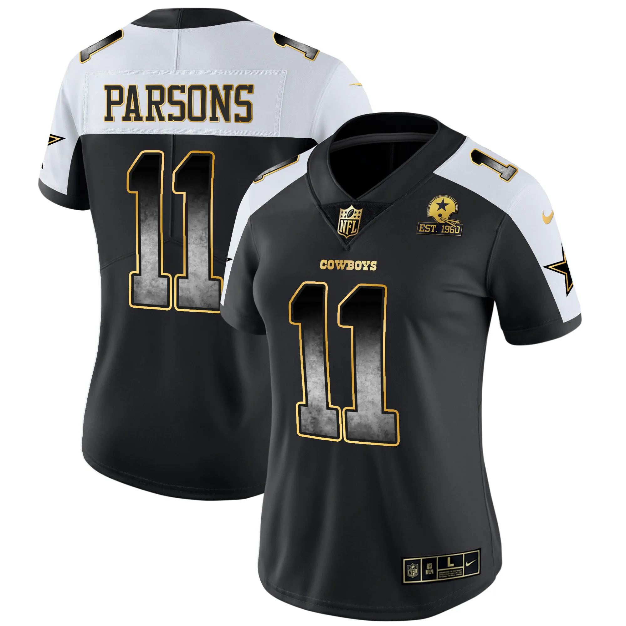 Women's Cowboys Arch Smoke Vapor Jersey - All Stitched