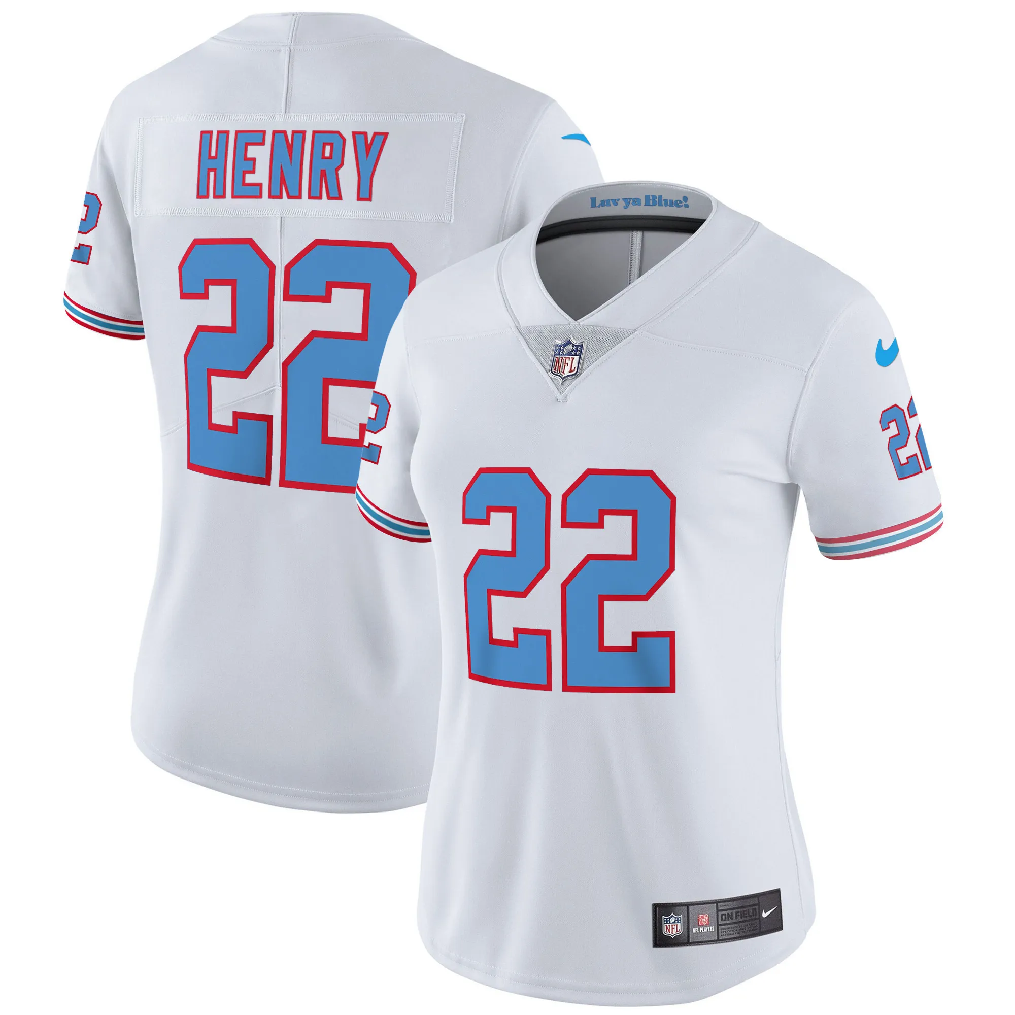 Women's Titans Throwback Limited Vapor Jersey - All Stitched