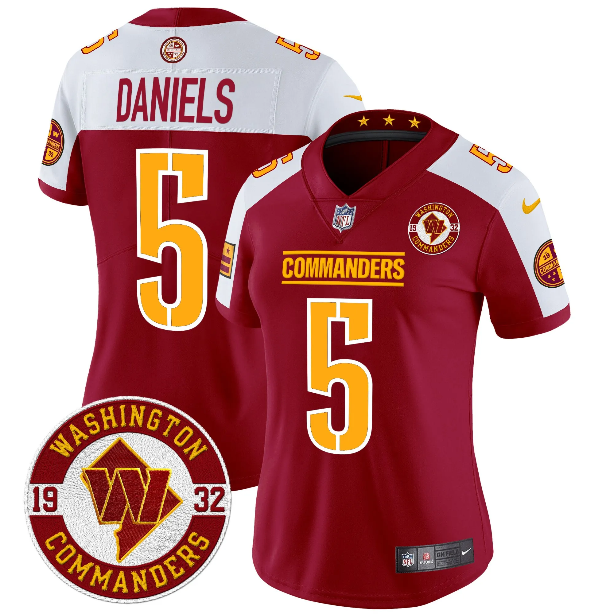 Women's Washington Commanders 2024 Vapor Limited Jersey - Est. 1932 Patch - All Stitched