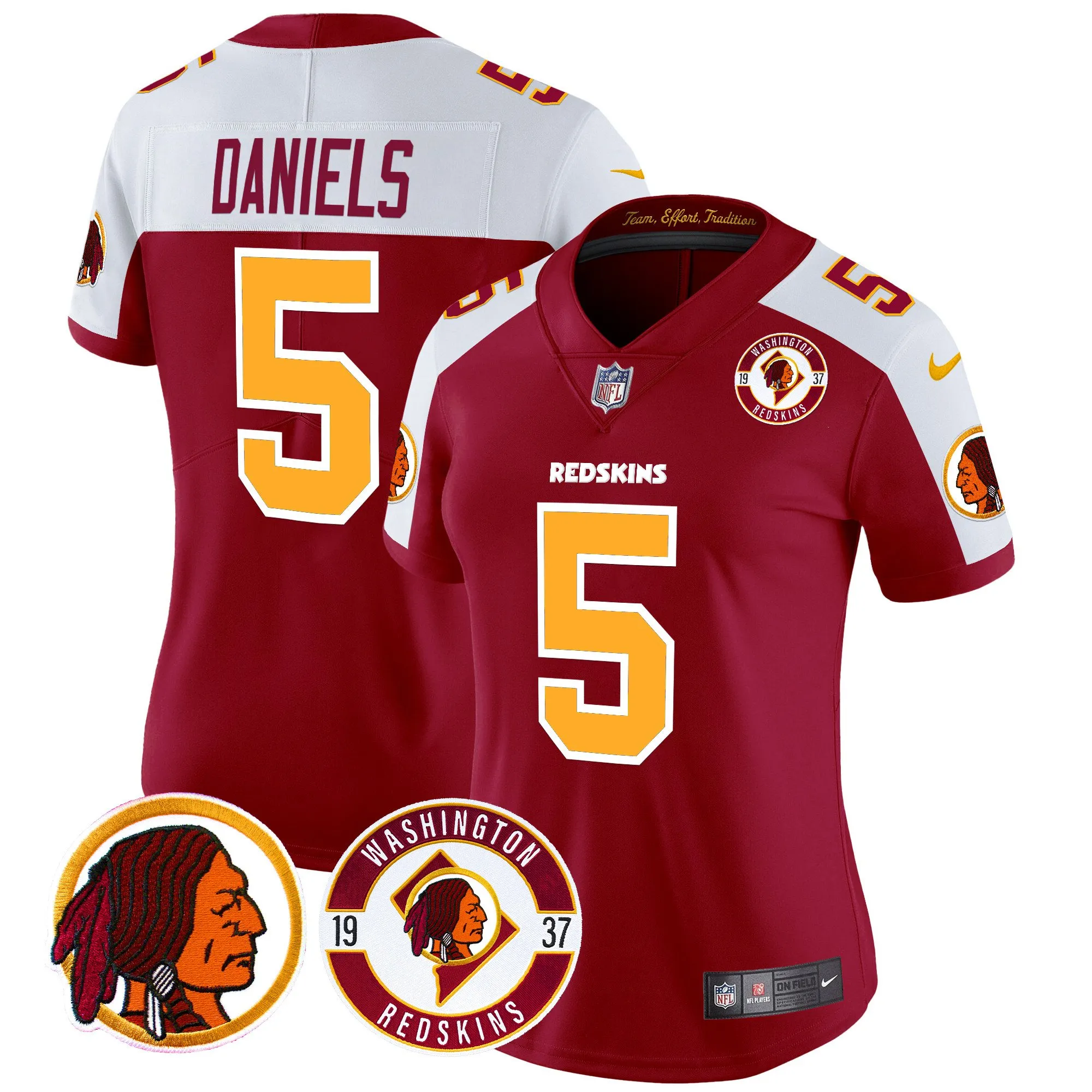 Women's Washington Redskins 2024 Vapor Limited Jersey - Est. 1937 Patch - All Stitched