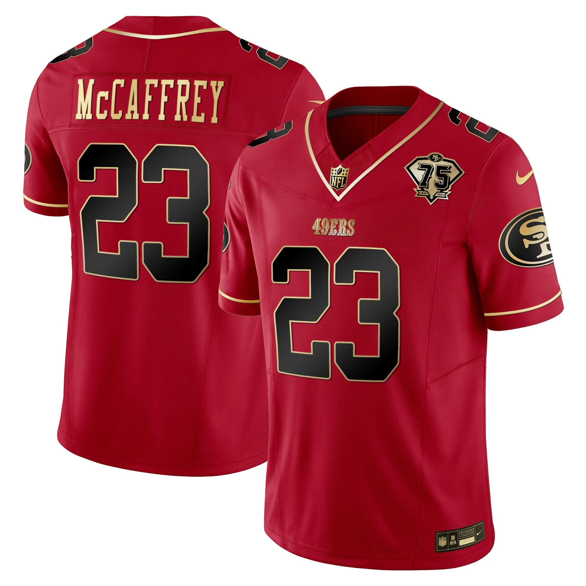 Youth's 49ers 2023 Vapor Gold Limited Jersey - All Stitched