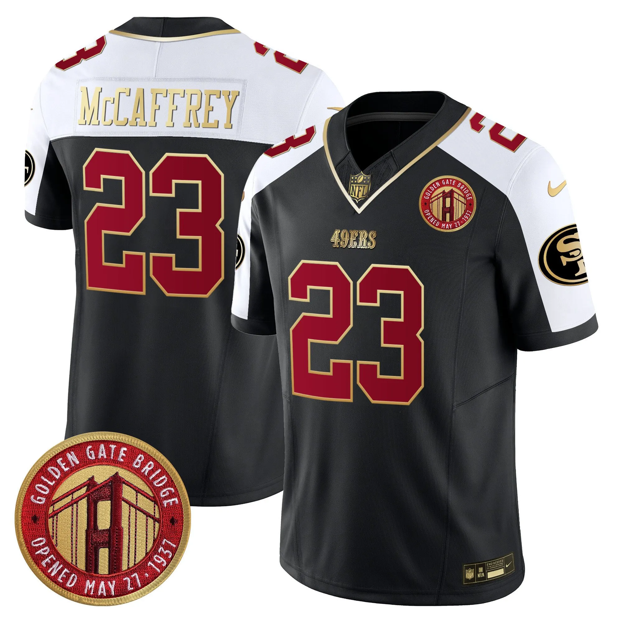 Youth's 49ers Golden Gate Bridge Patch Vapor Limited Jersey - All Stitched