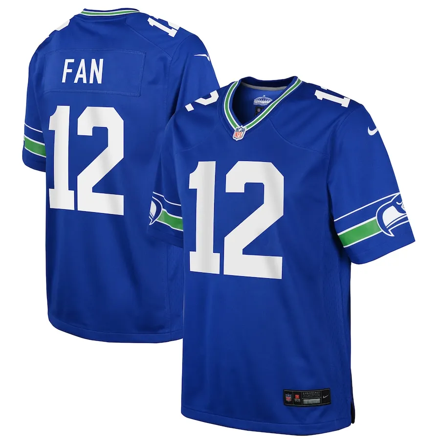 12th Fan Seattle Seahawks Nike Youth  Alternate Game Jersey - Royal