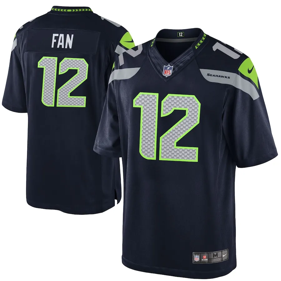 12th Fan Seattle Seahawks Nike Youth Game Jersey - College Navy