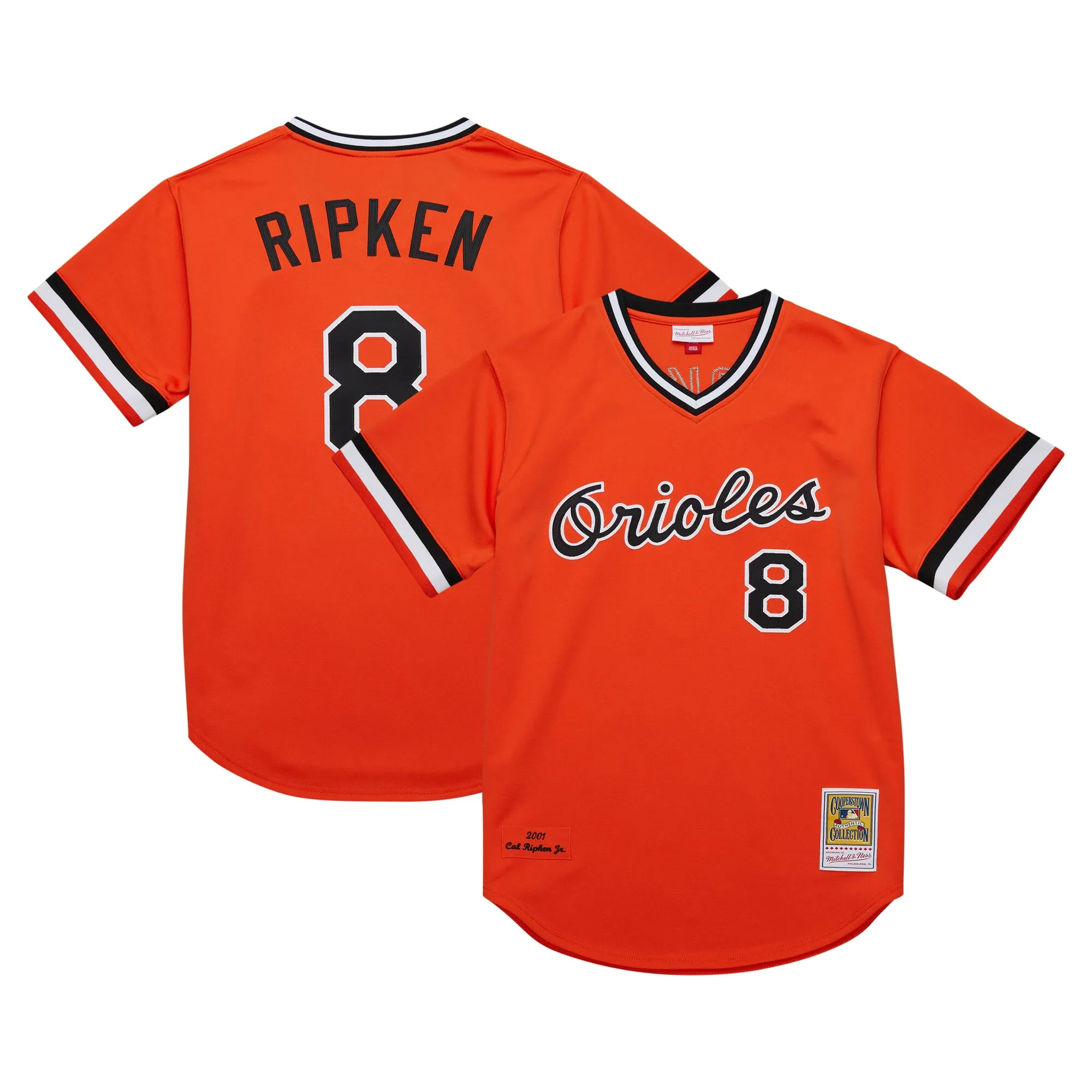 Cal Ripken Jr. Baltimore Orioles Mitchell & Ness 2001 Cooperstown Collection Authentic Throwback Jersey - Orange