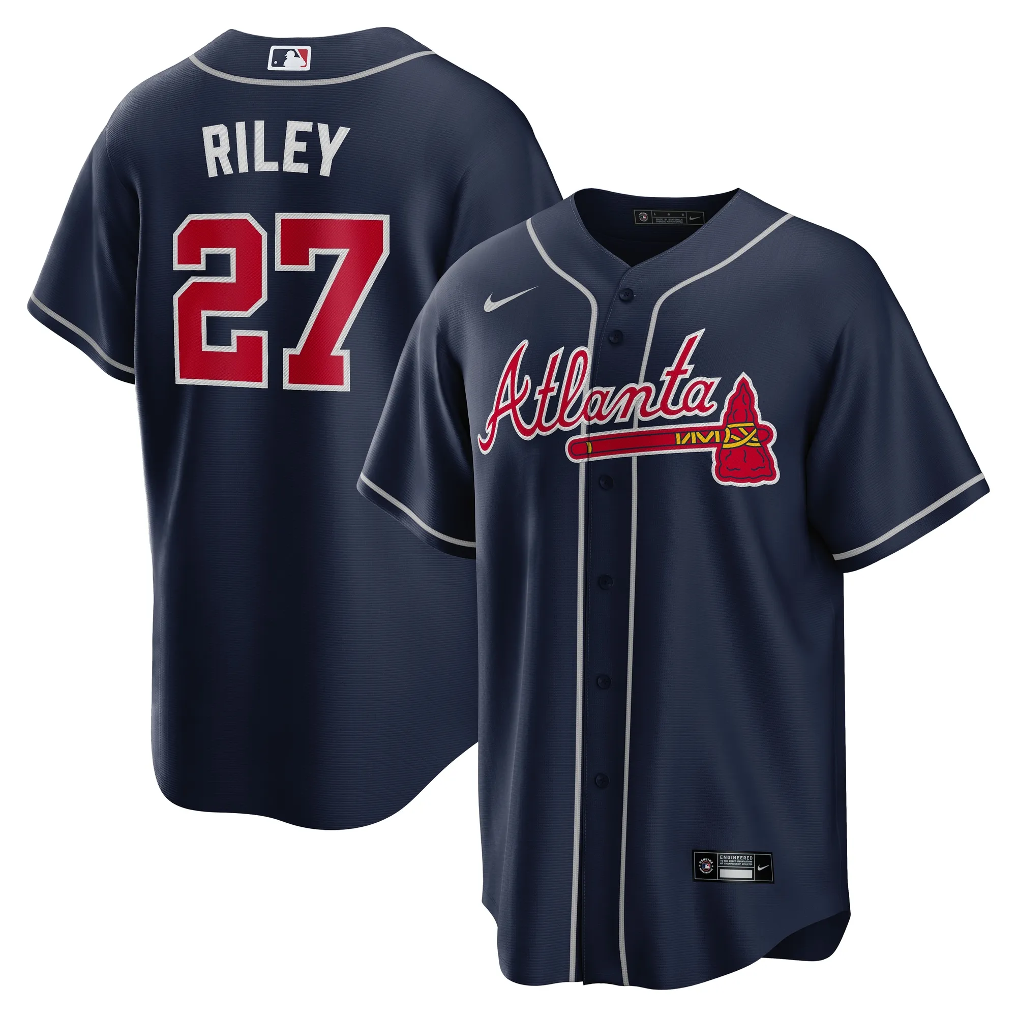 Austin Riley Atlanta Braves Nike Alternate Replica Jersey - Navy
