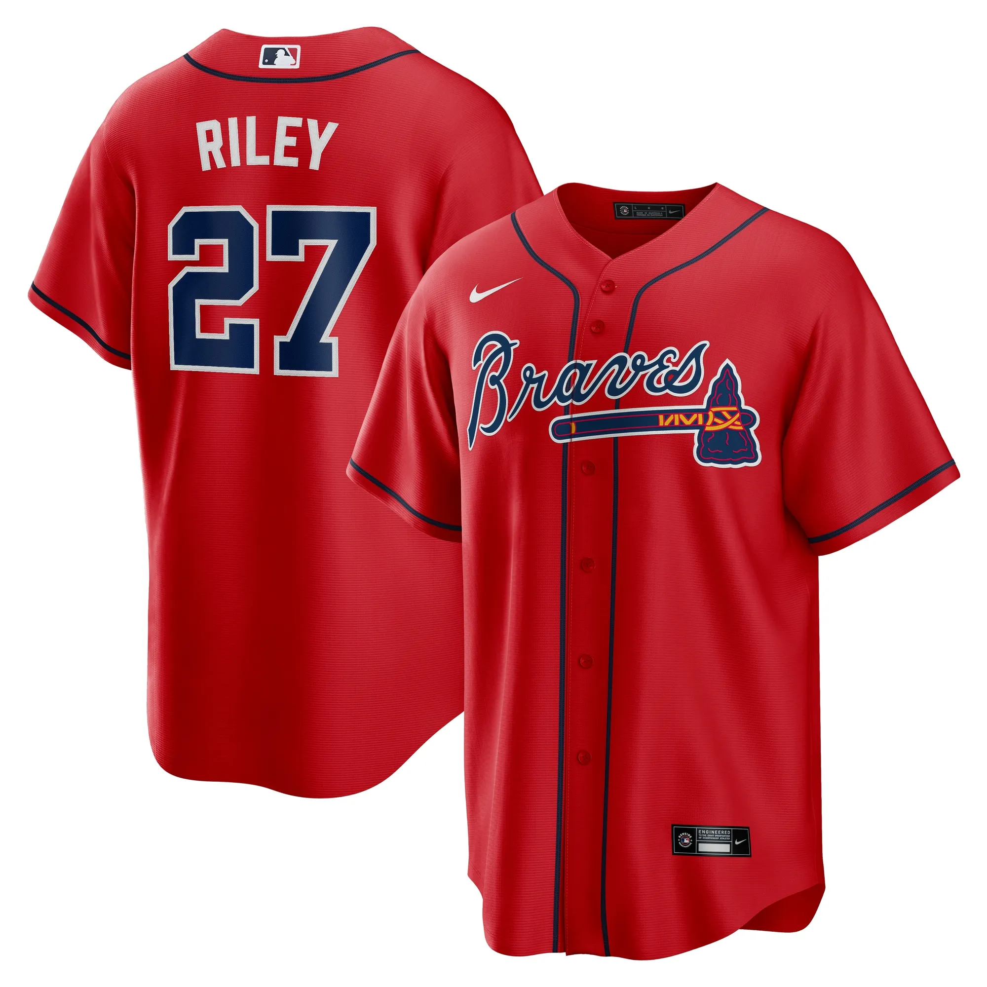 Austin Riley Atlanta Braves Nike Alternate 2 Replica Jersey - Red
