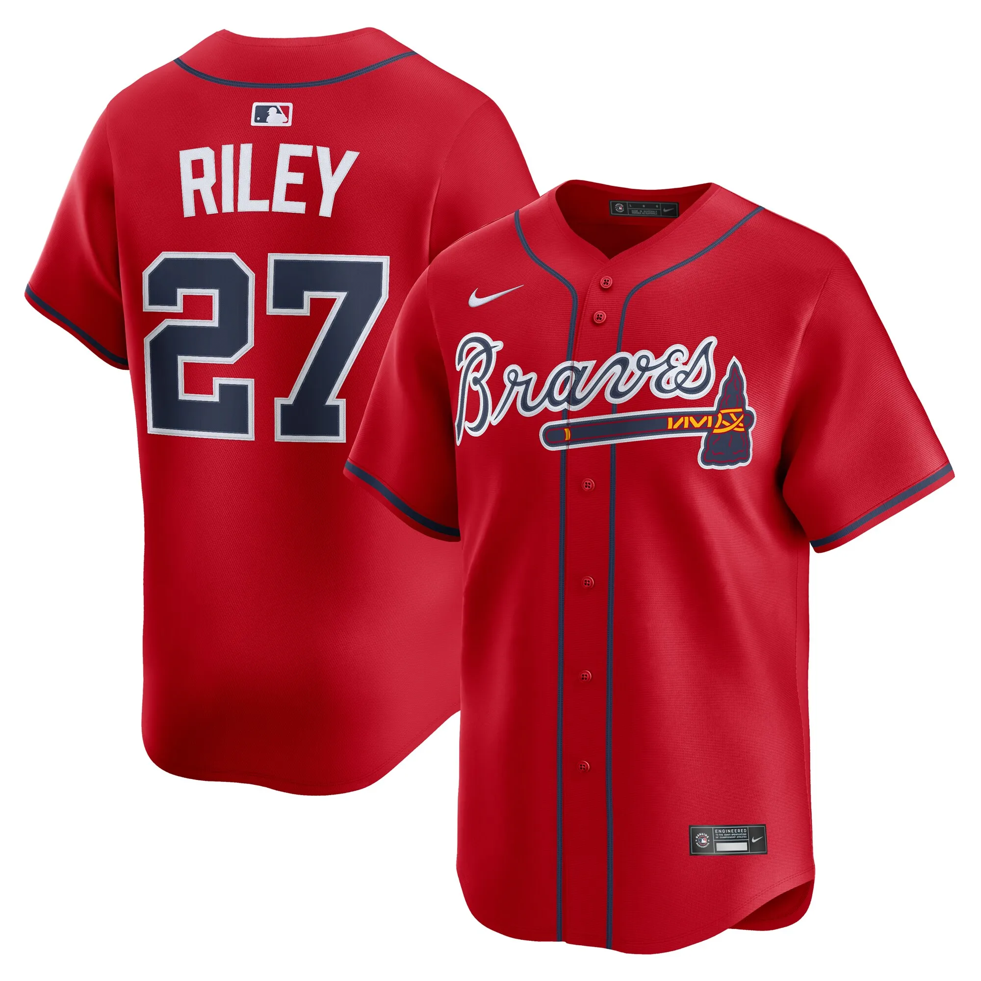 Austin Riley Atlanta Braves Nike Alternate Limited Player Jersey - Red