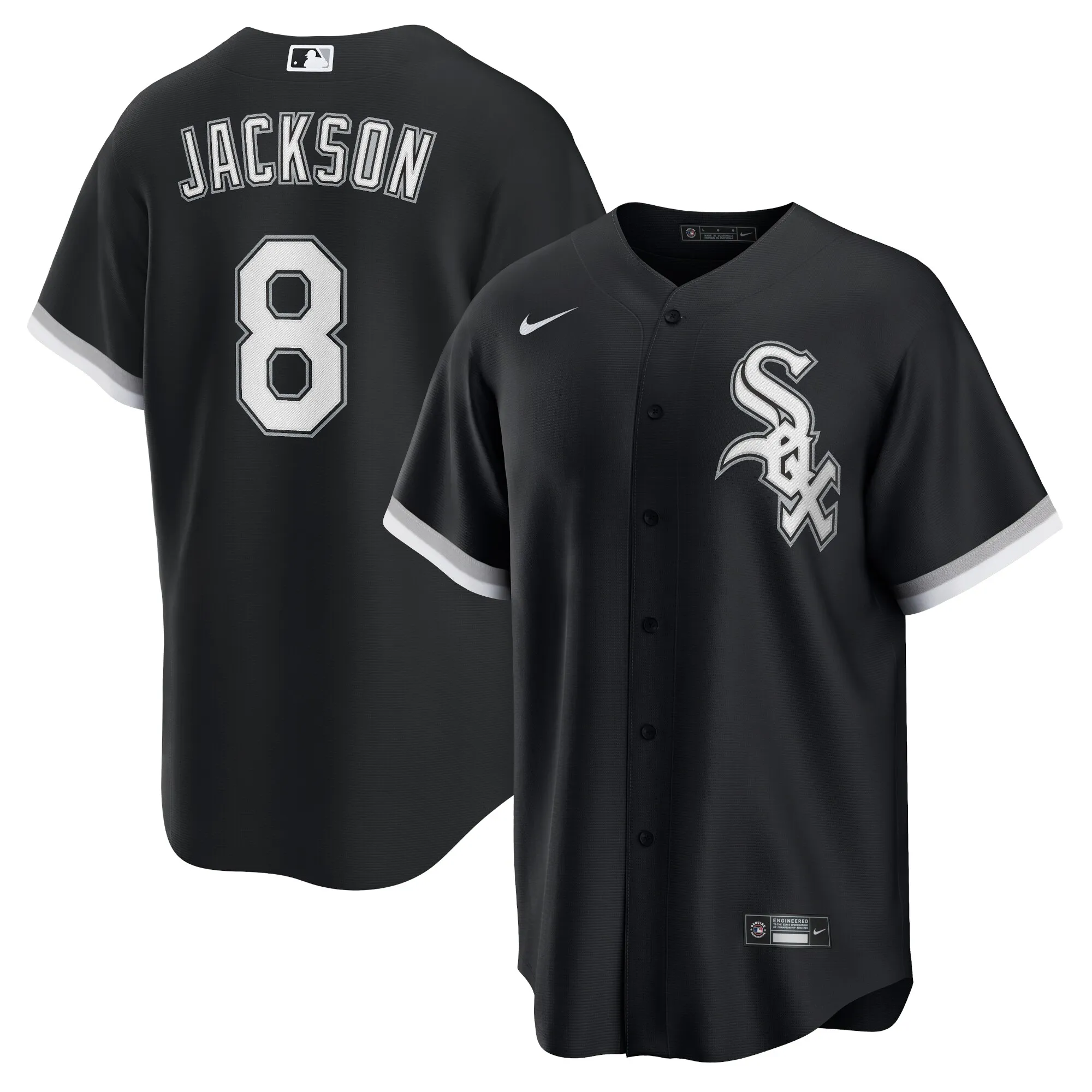 Bo Jackson Chicago White Sox Nike Alternate 2 Replica Jersey - Black