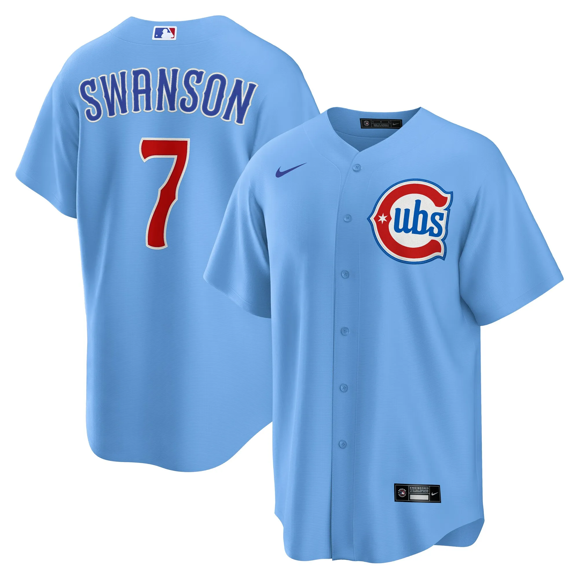 Dansby Swanson Chicago Cubs Nike 2nd Alternate Replica Player Jersey - Blue