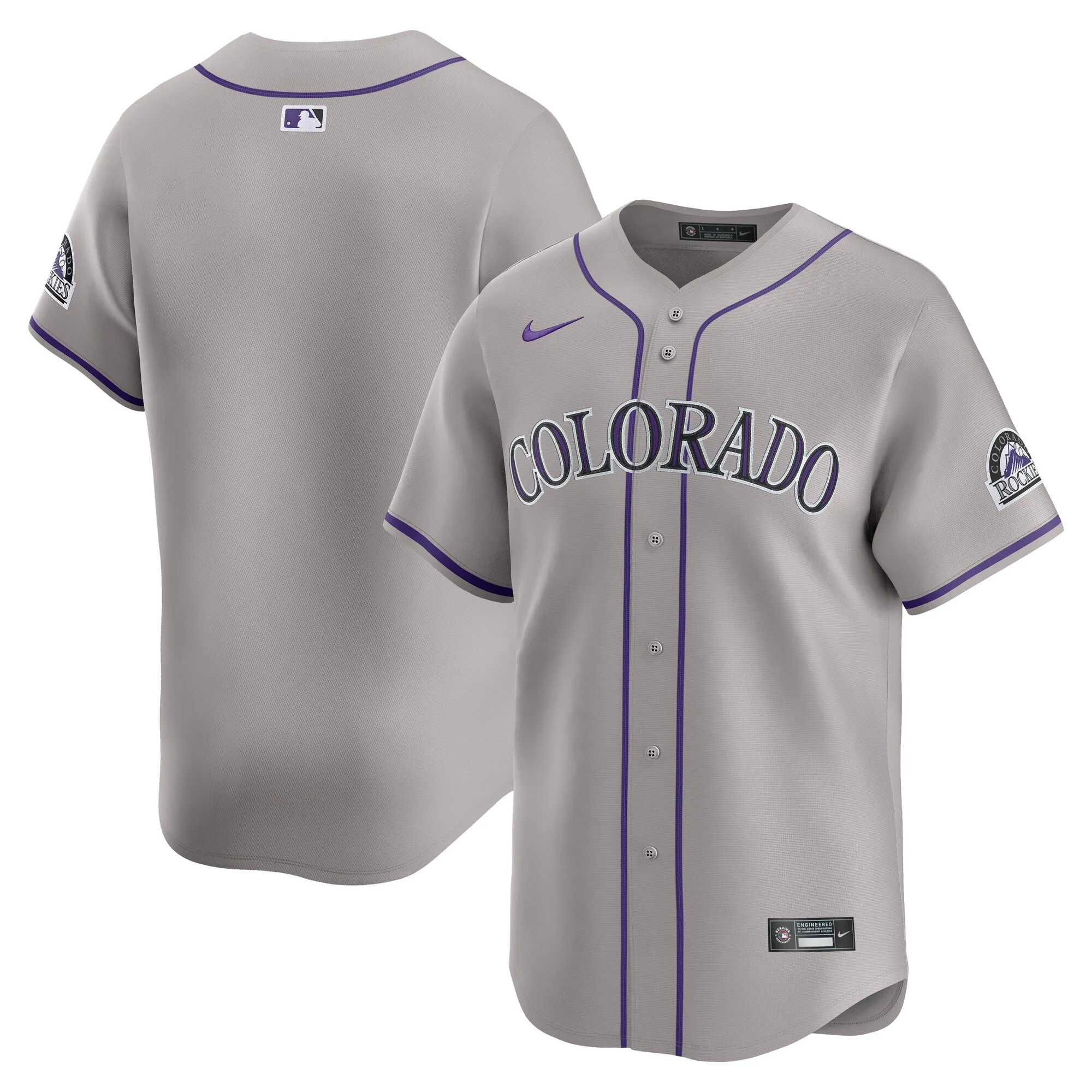 Colorado Rockies Nike Road Limited Jersey - Gray