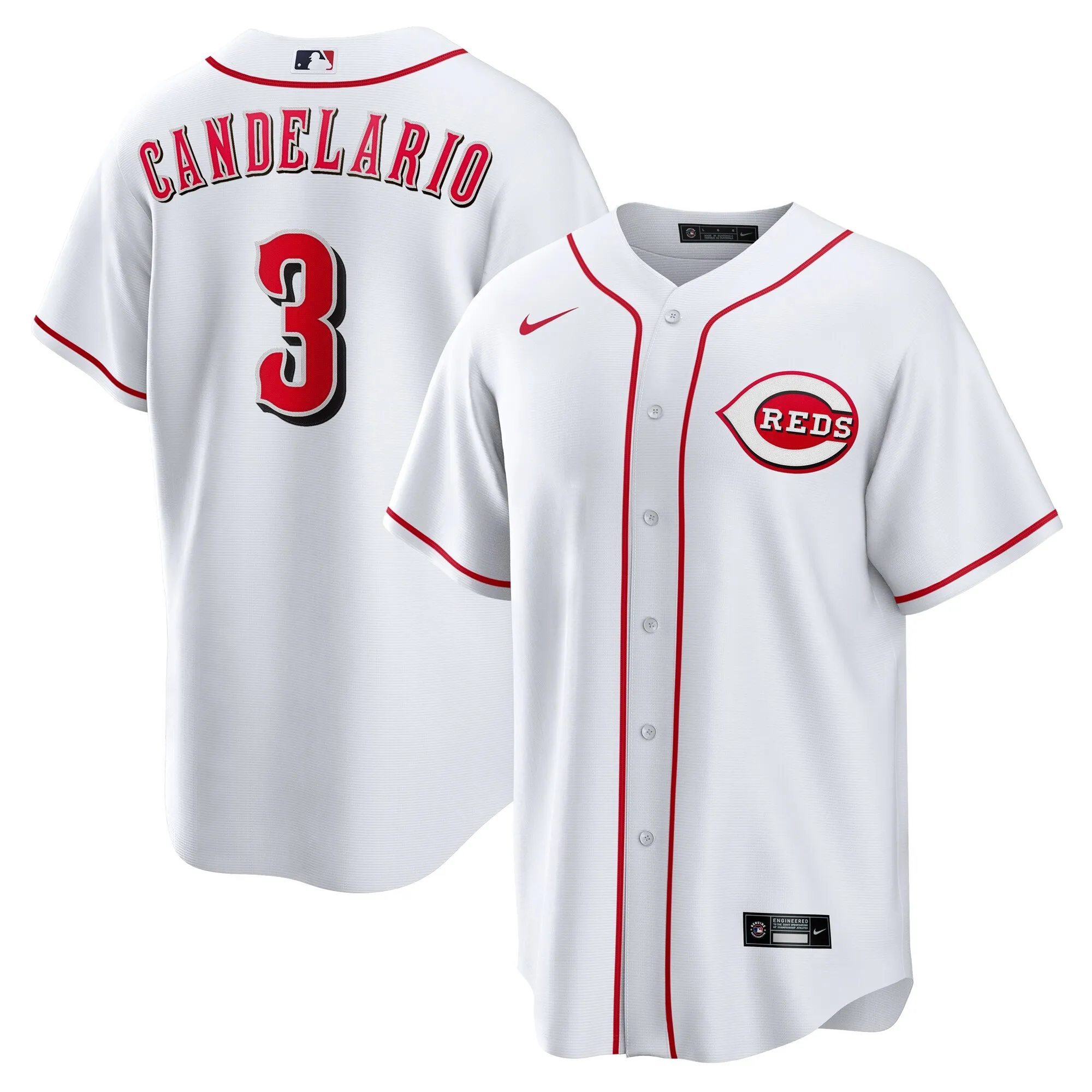 Jeimer Candelario Cincinnati Reds Nike Home Replica Jersey - White