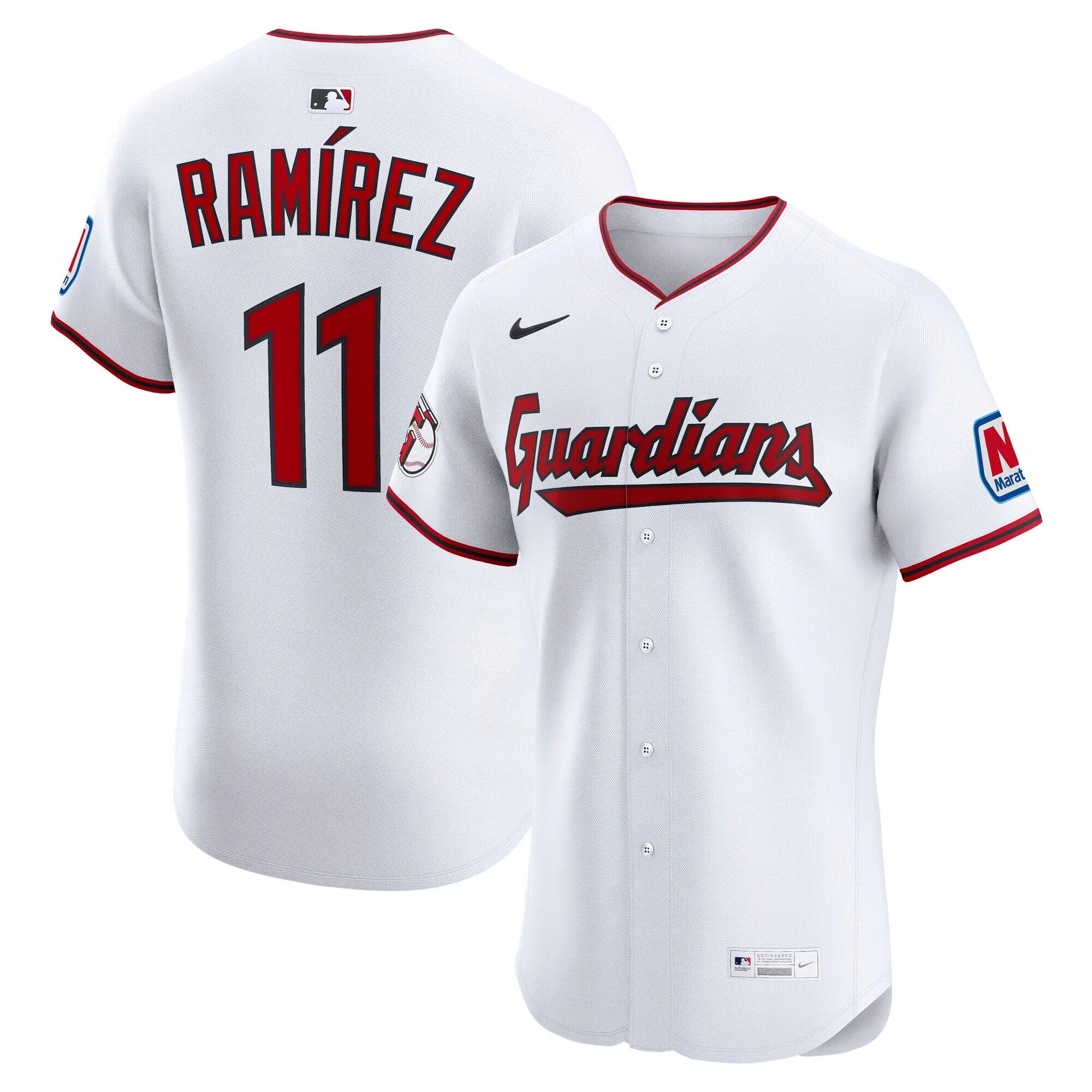 Jose Ramirez Cleveland Guardians Nike Home Elite Jersey - White