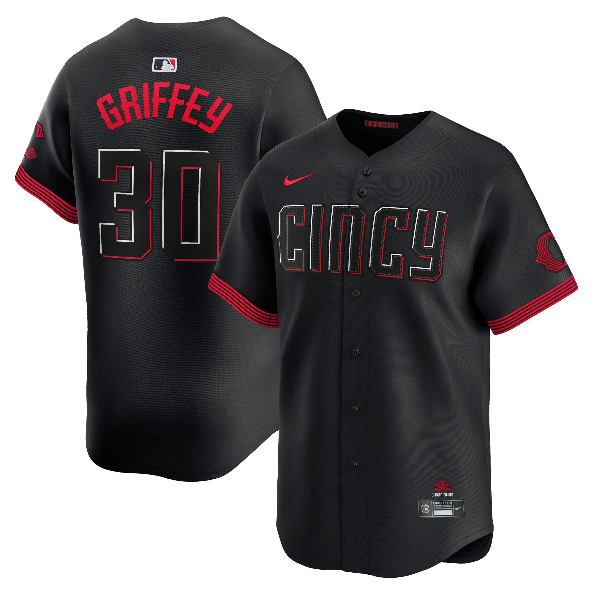 Ken Griffey Jr. Cincinnati Reds Nike City Connect Retired Limited Player Jersey - Black