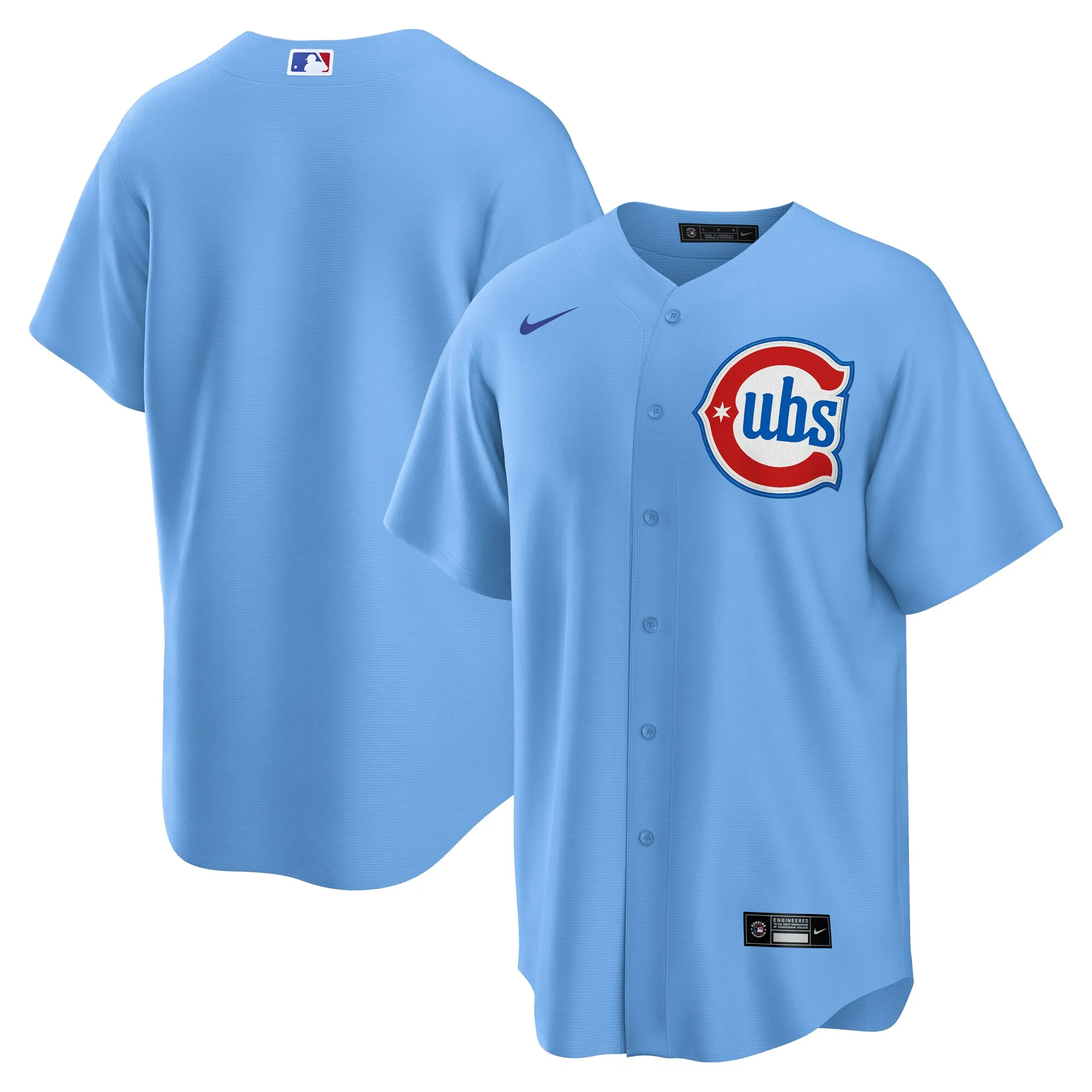 Chicago Cubs Nike Alternate 2 Replica Jersey - Light Blue