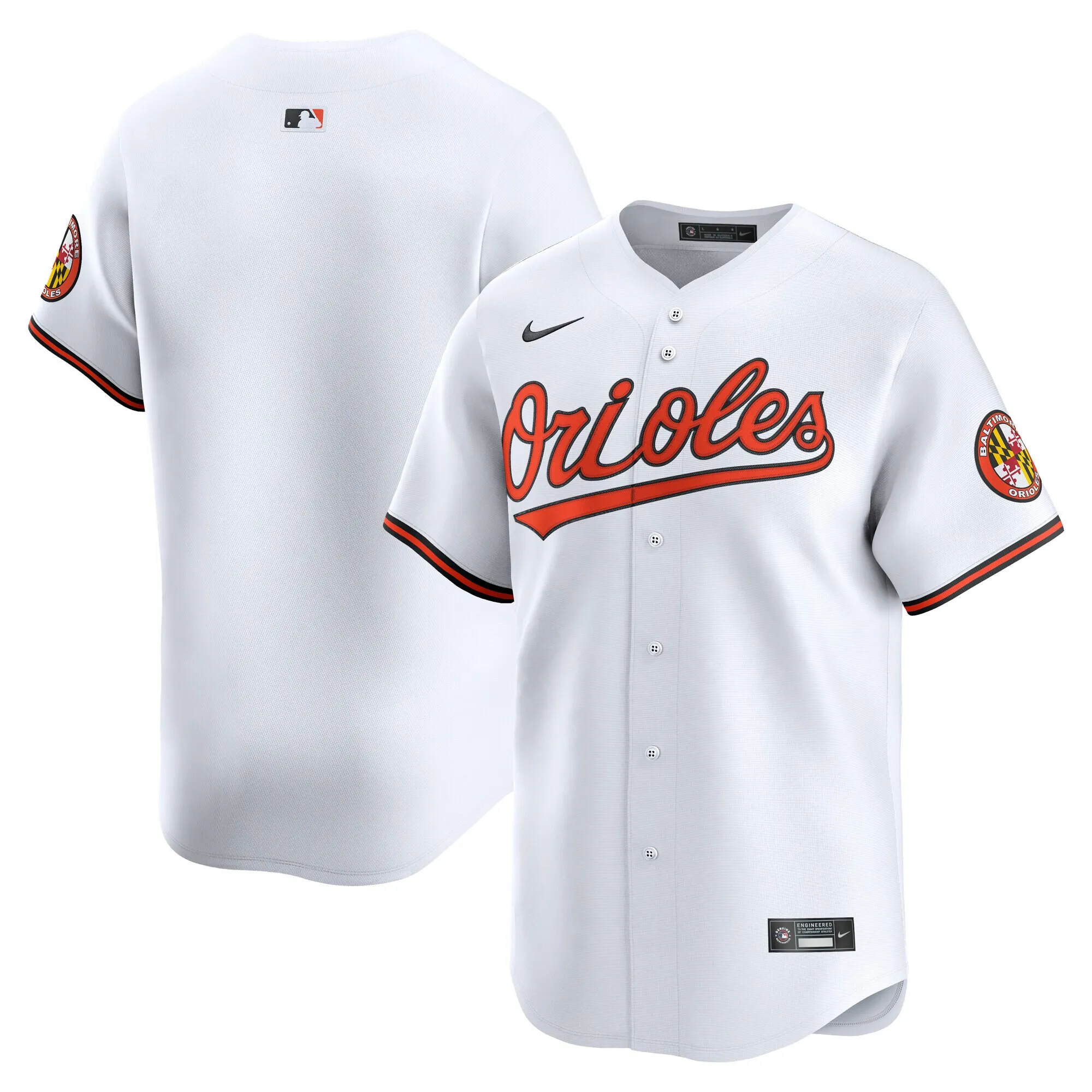 Baltimore Orioles Nike Limited Home Blank Replica Jersey - White