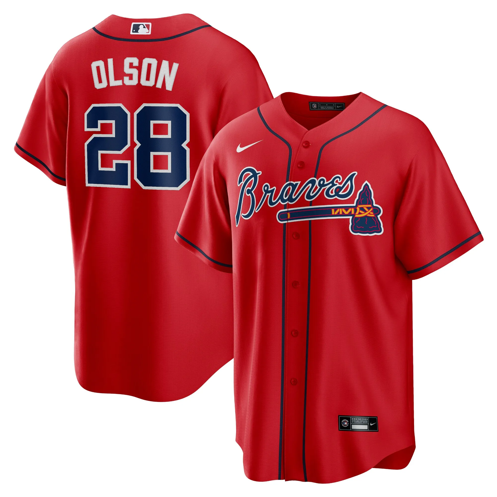 Matt Olson Atlanta Braves Nike Alternate 2 Replica Jersey - Red