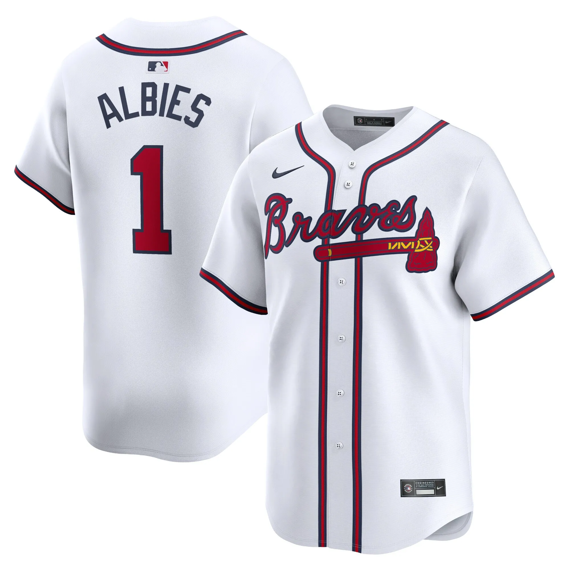 Ozzie Albies Atlanta Braves Nike Home Limited Player Jersey - White