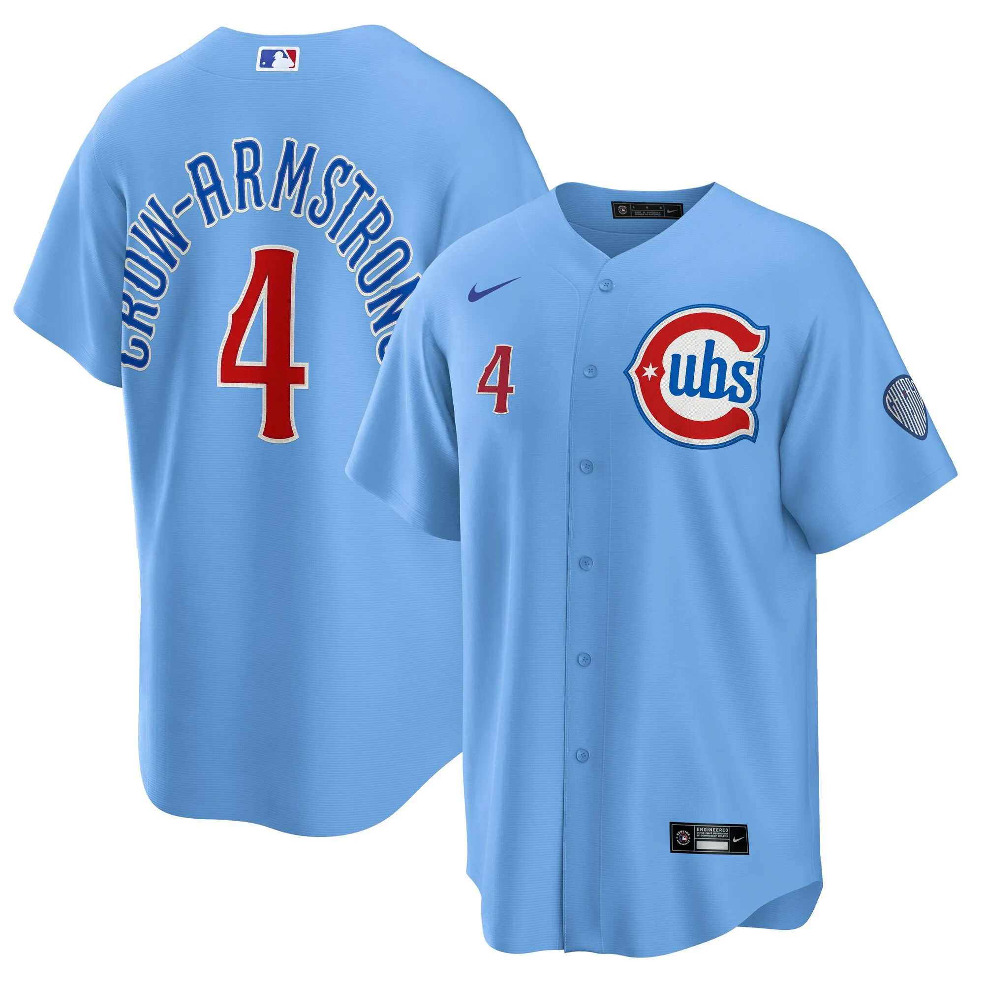 Pete Crow-Armstrong Chicago Cubs Nike Alternate Replica Player Jersey - Light Blue