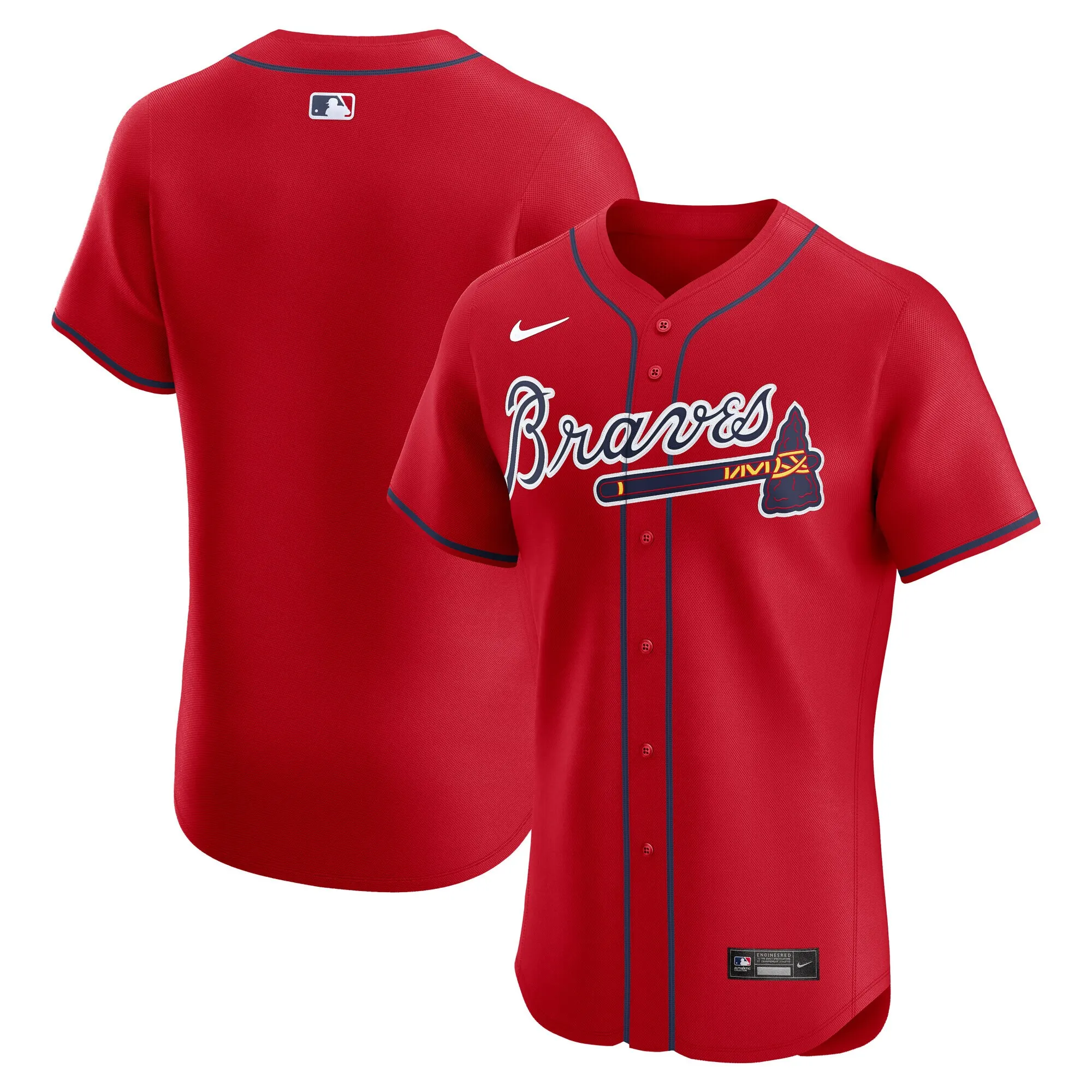 Atlanta Braves Nike Alternate Elite Jersey - Red