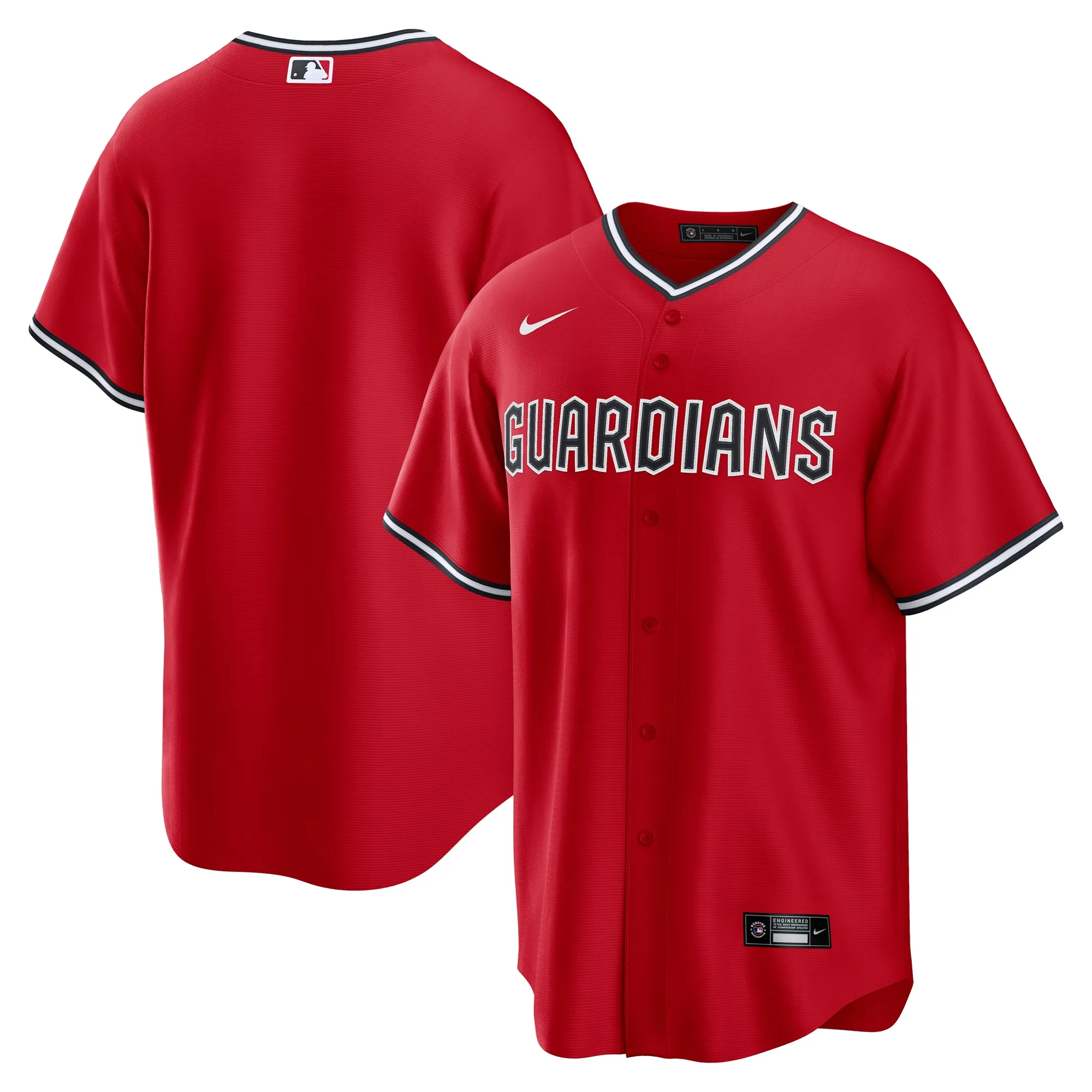 Cleveland Guardians Nike Alternate 2 Replica Jersey - Red