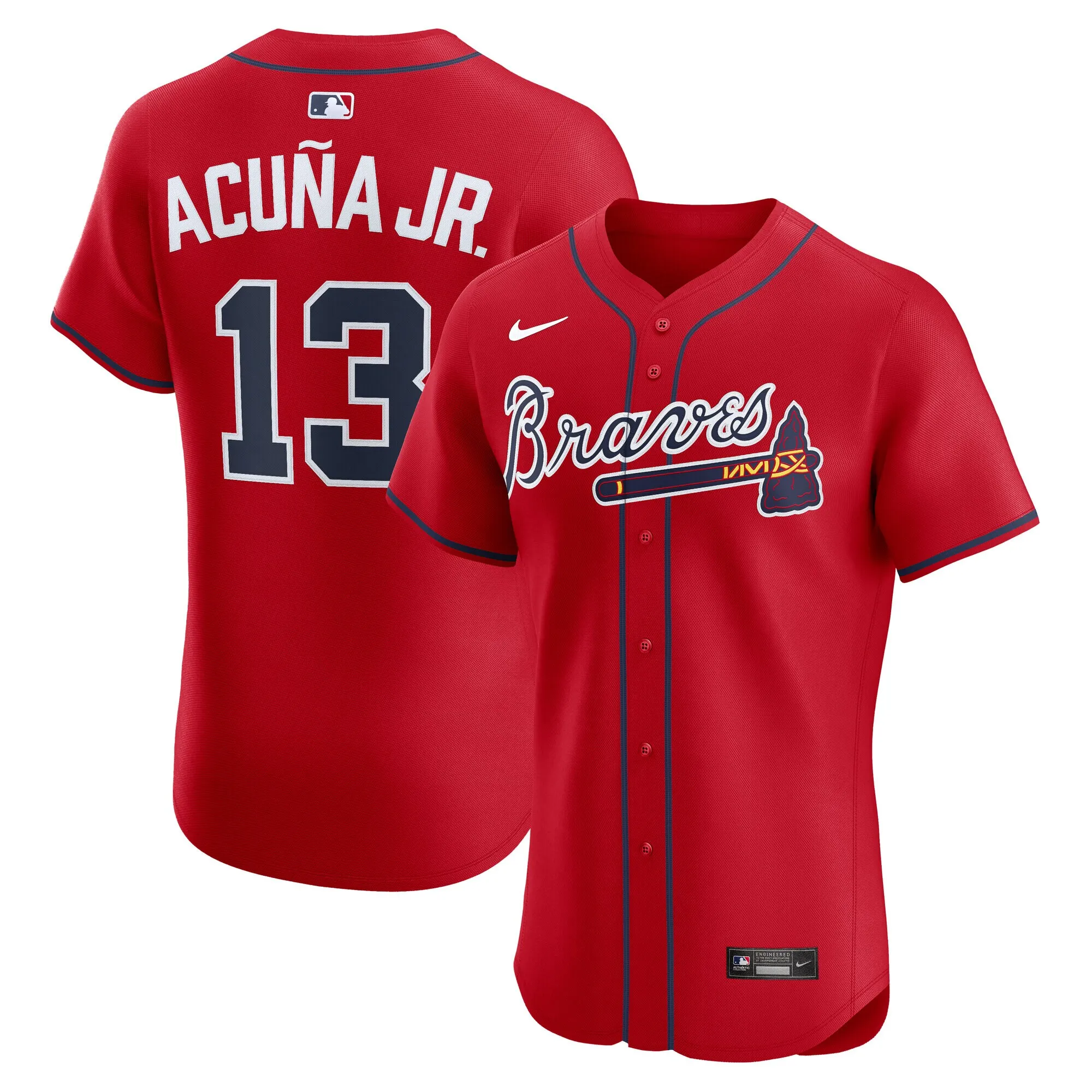 Ronald Acuña Jr. Atlanta Braves Nike Alternate 2 Elite Jersey - Red
