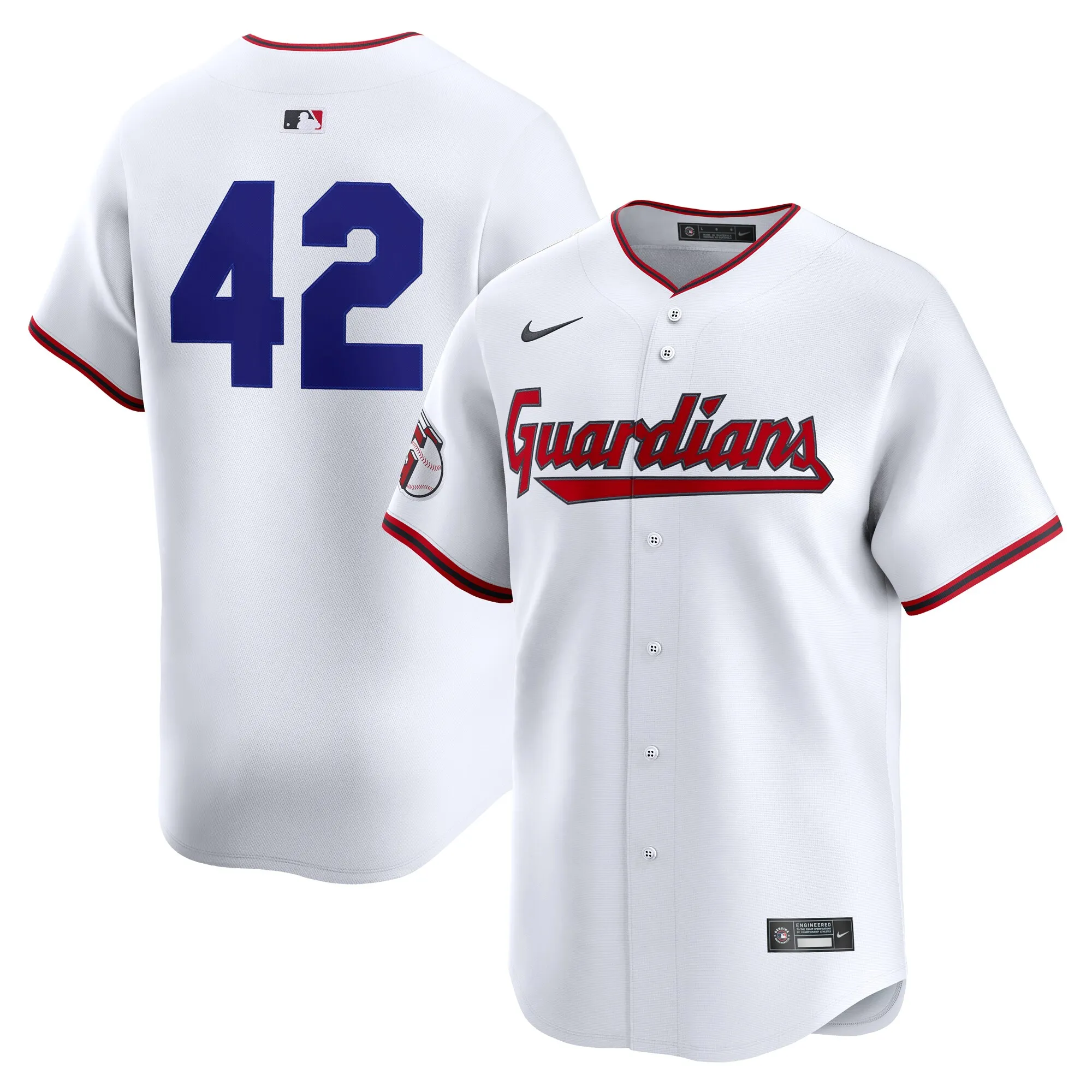 Cleveland Guardians Nike Home 2025 Jackie Robinson Day Limited Jersey – White
