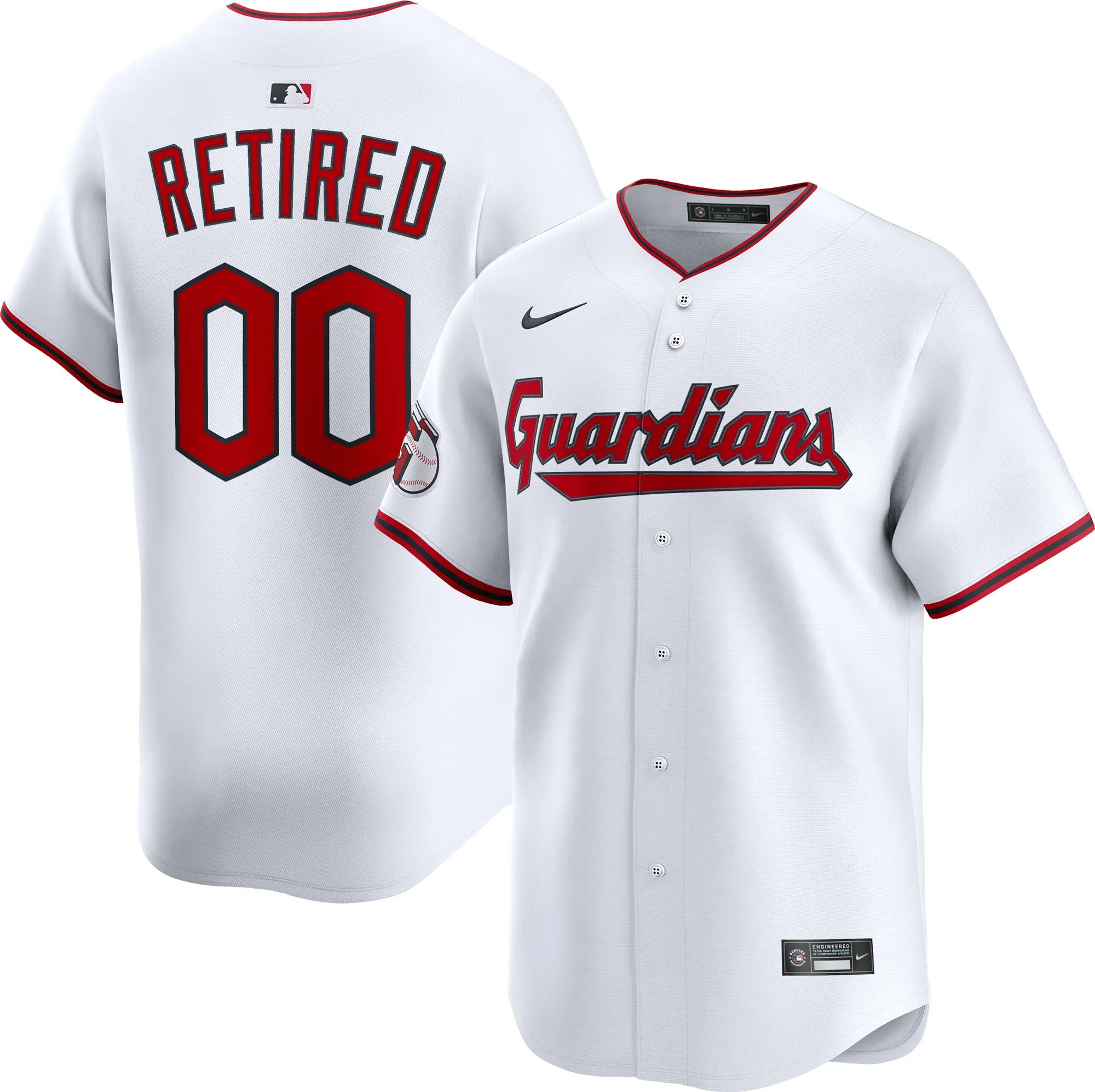 Cleveland Guardians Nike Home Limited Pick-A-Player Retired Roster Jersey - White