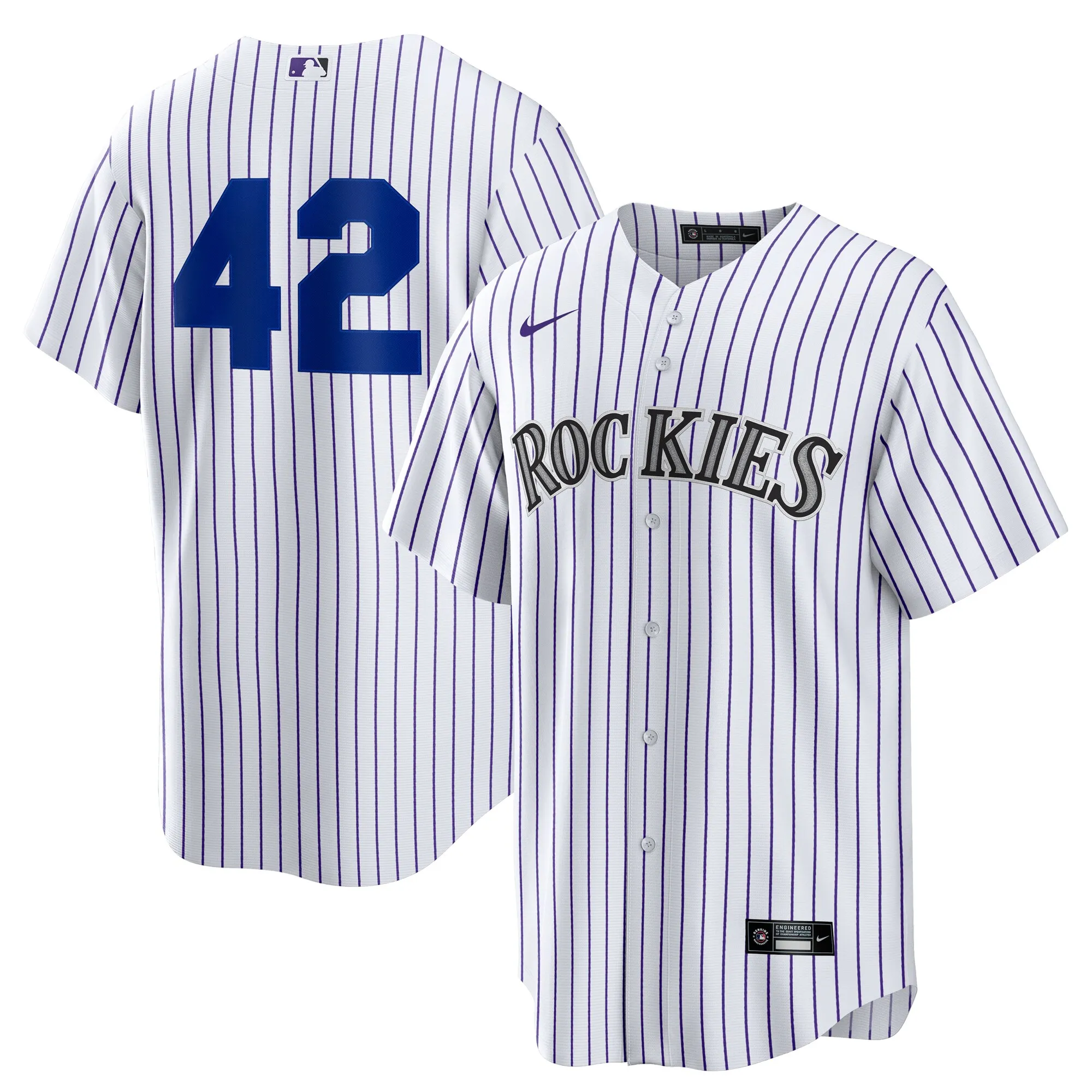 Colorado Rockies Nike Home 2025 Jackie Robinson Day Replica Jersey - White
