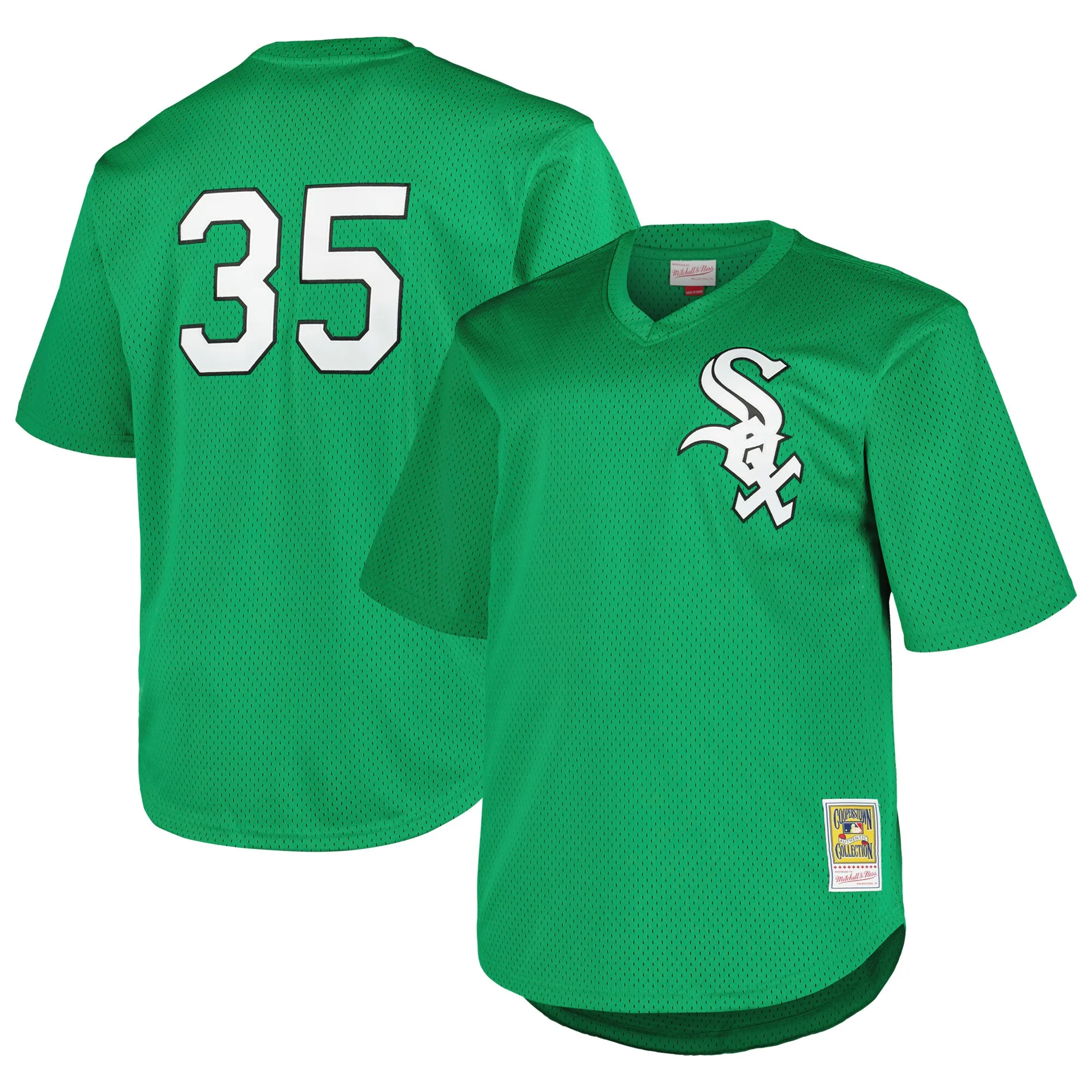 Frank Thomas Chicago White Sox Profile Big & Tall Cooperstown Collection Mesh Batting Practice Jersey - Kelly Green