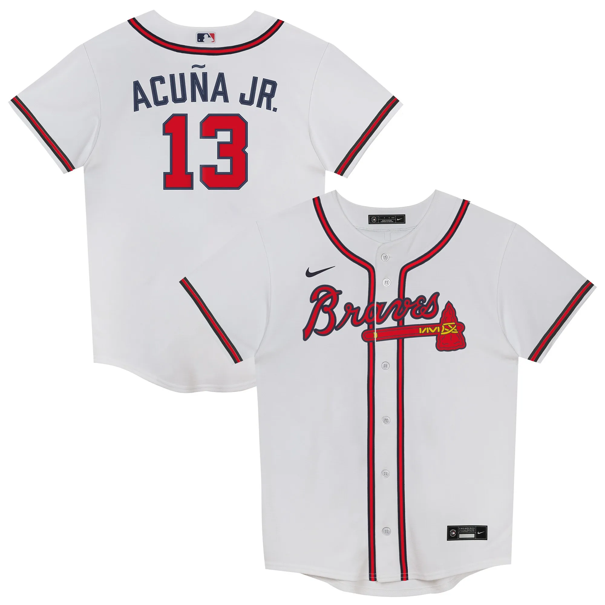 Ronald Acuña Jr. Atlanta Braves Nike Preschool Home Replica Player Jersey - White