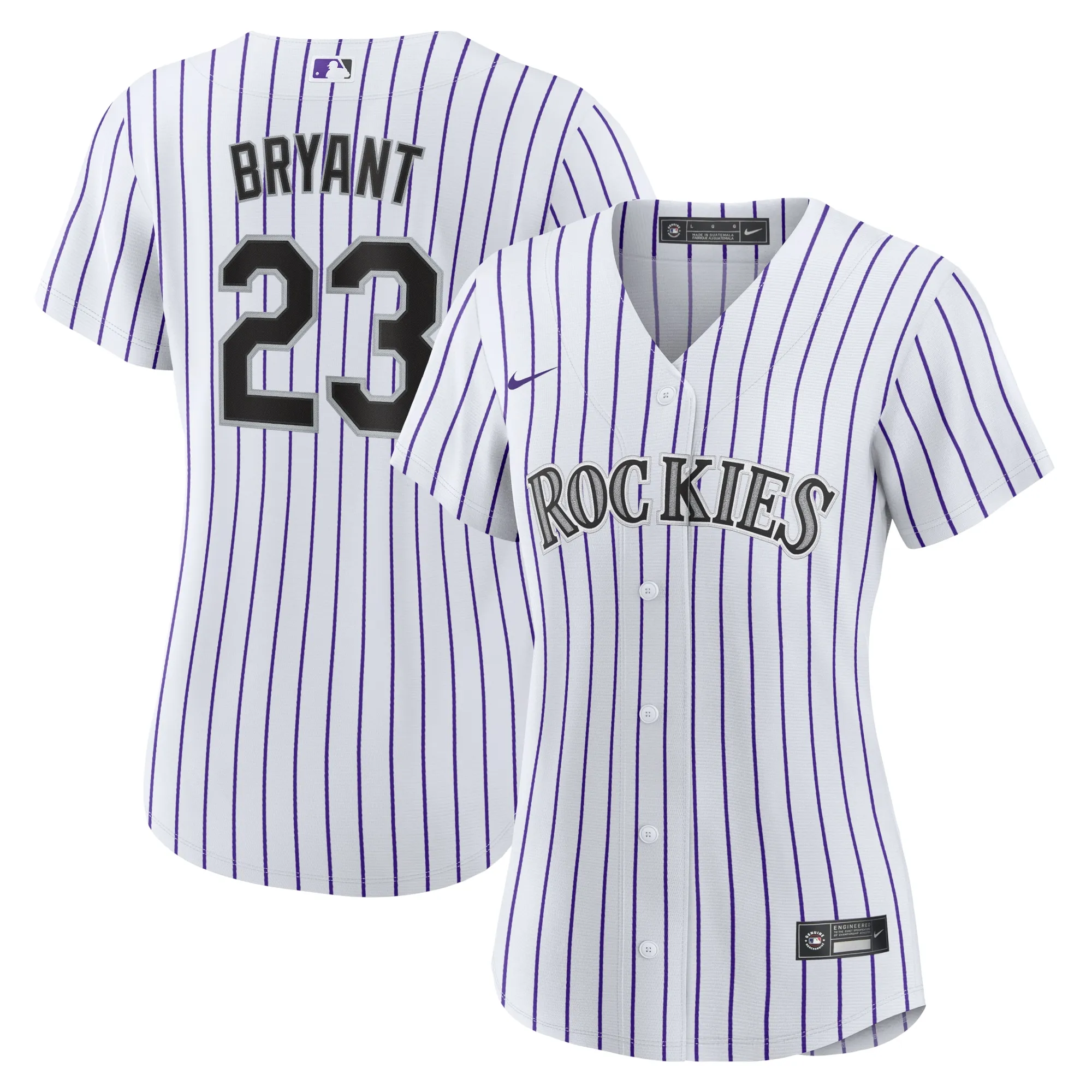Kris Bryant Colorado Rockies Nike Women's Replica Player Jersey - White-Purple