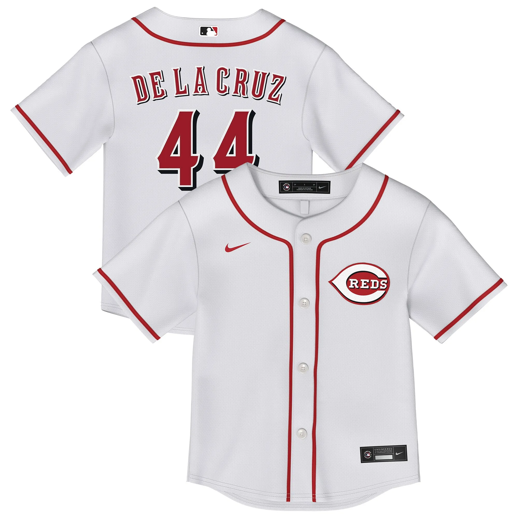 Elly De La Cruz Cincinnati Reds Nike Toddler Home Replica Player Jersey - White