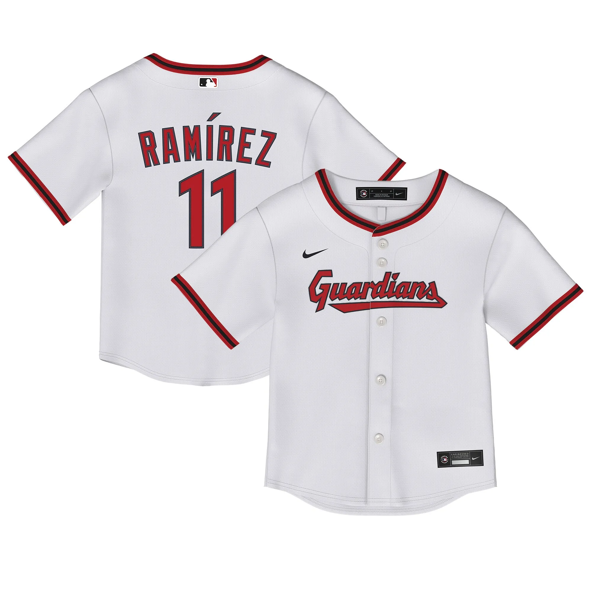José Ramírez Cleveland Guardians Nike Toddler Home Replica Jersey - White