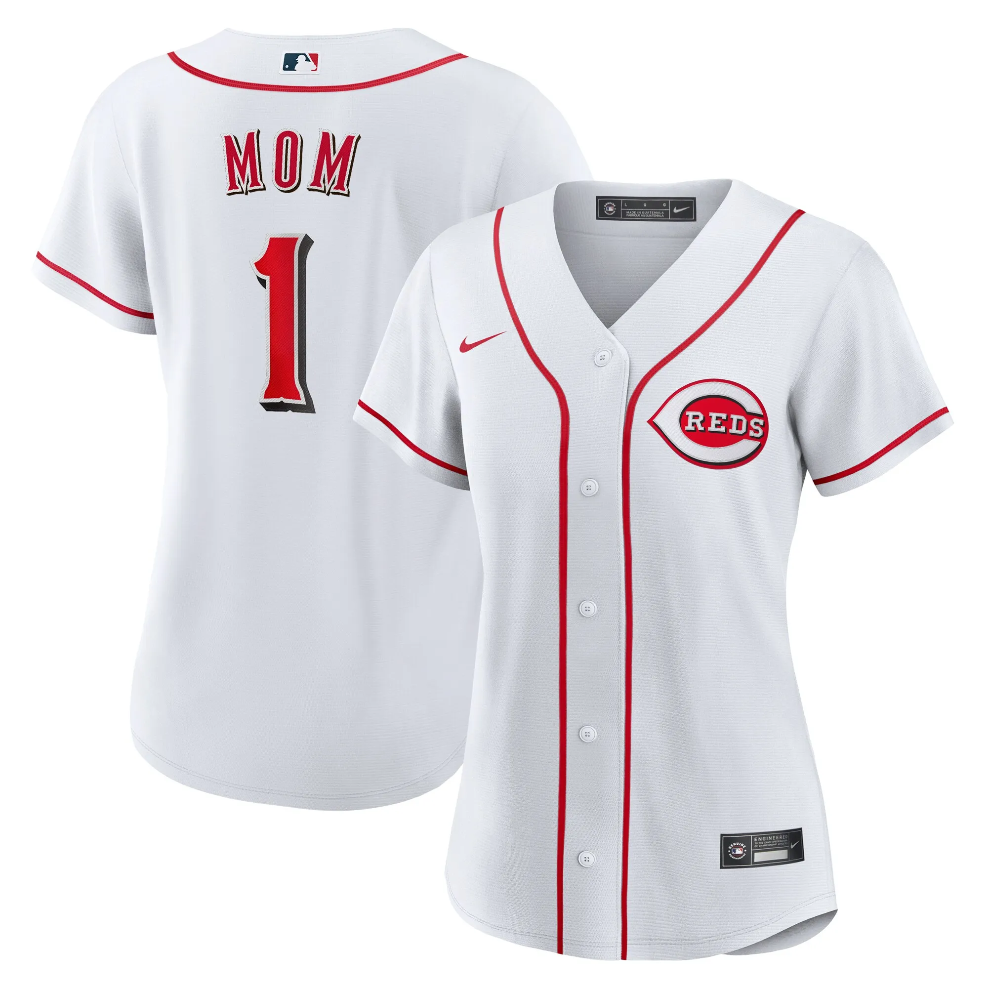 Cincinnati Reds Nike Women's #1 Mom Home Replica Jersey - White