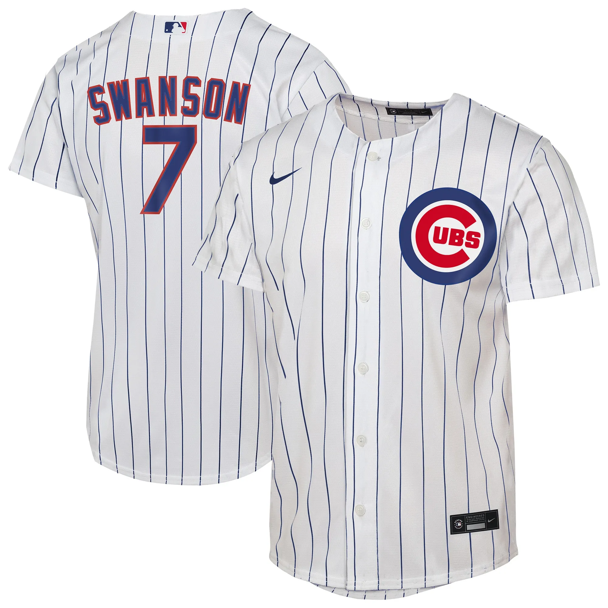Dansby Swanson Chicago Cubs Nike Youth Home Replica Player Jersey - White