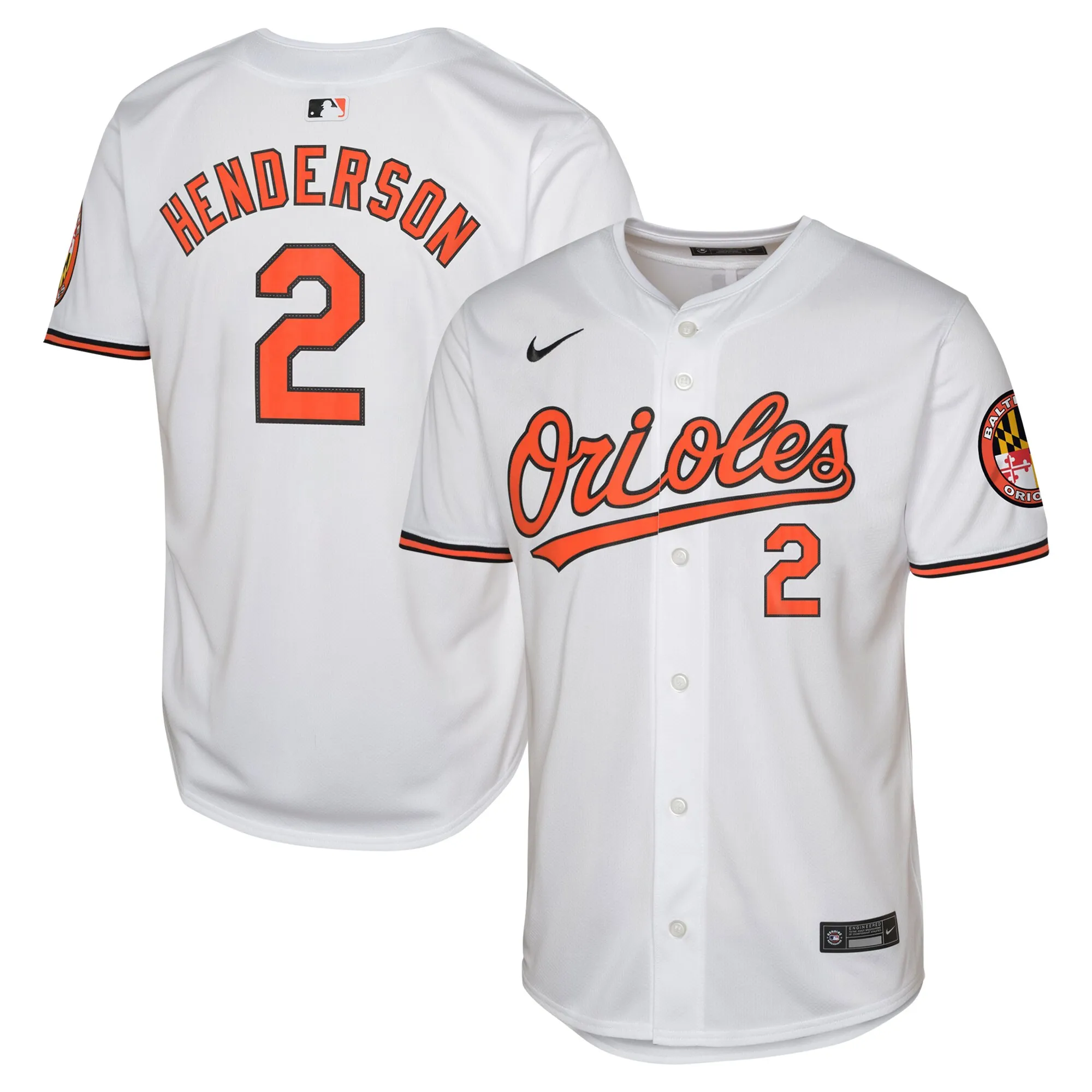 Gunnar Henderson Baltimore Orioles Nike Youth Home Limited Jersey – White