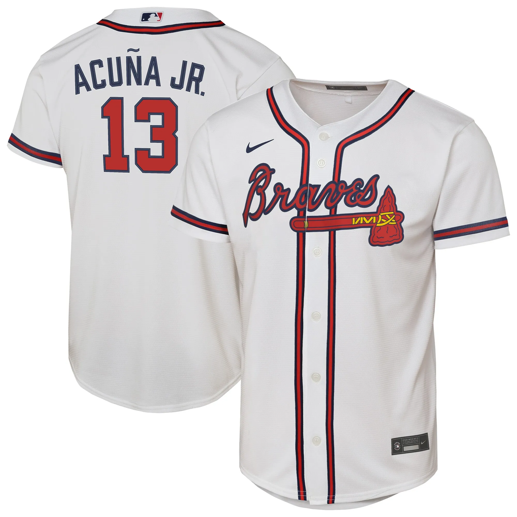 Ronald Acuna Jr. Atlanta Braves Nike Youth Home Replica Player Jersey - White