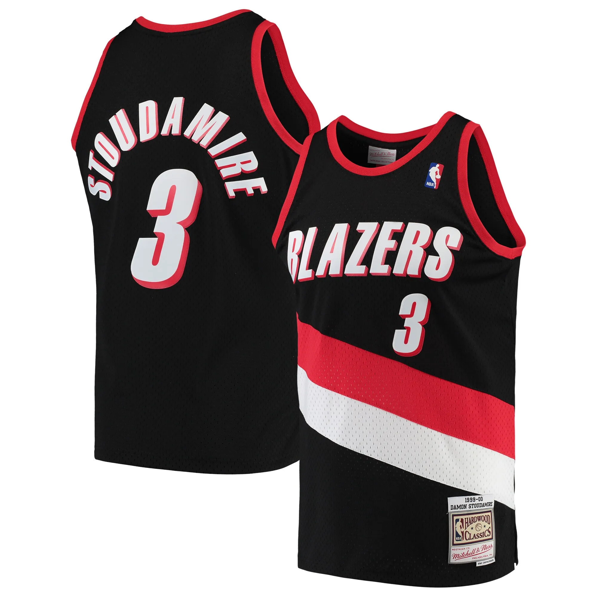 Damon Stoudamire Portland Trail Blazers Mitchell & Ness 1999-00 Hardwood Classics Swingman Jersey - Black