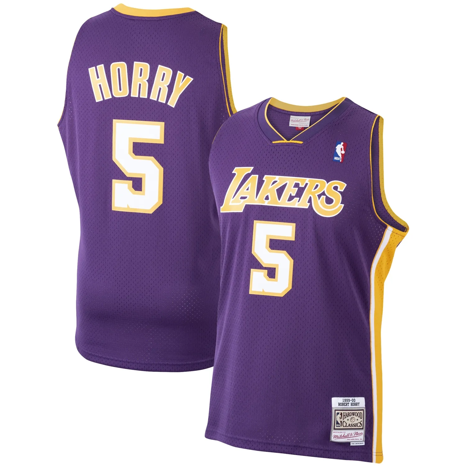 Robert Horry Los Angeles Lakers Mitchell & Ness 1999-00 Hardwood Classics Swingman Jersey - Purple