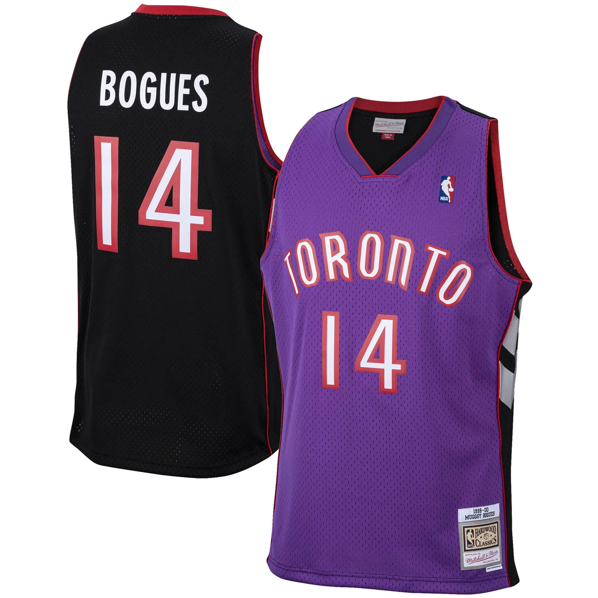 Muggsy Bogues Toronto Raptors Mitchell & Ness 1999-00 Hardwood Classics Swingman Jersey - Purple