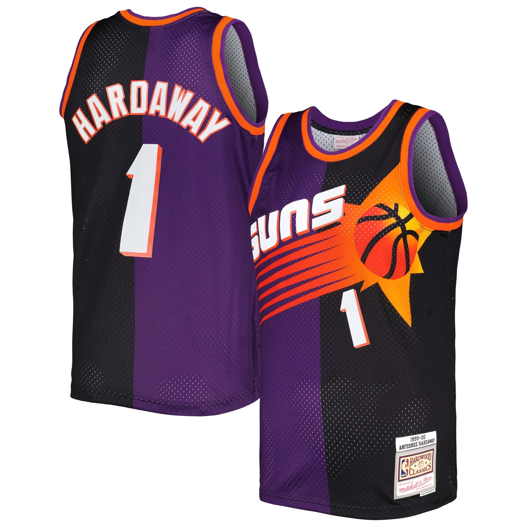 Penny Hardaway Phoenix Suns Mitchell & Ness Hardwood Classics 1999-00 Split Swingman Jersey - Purple-Black
