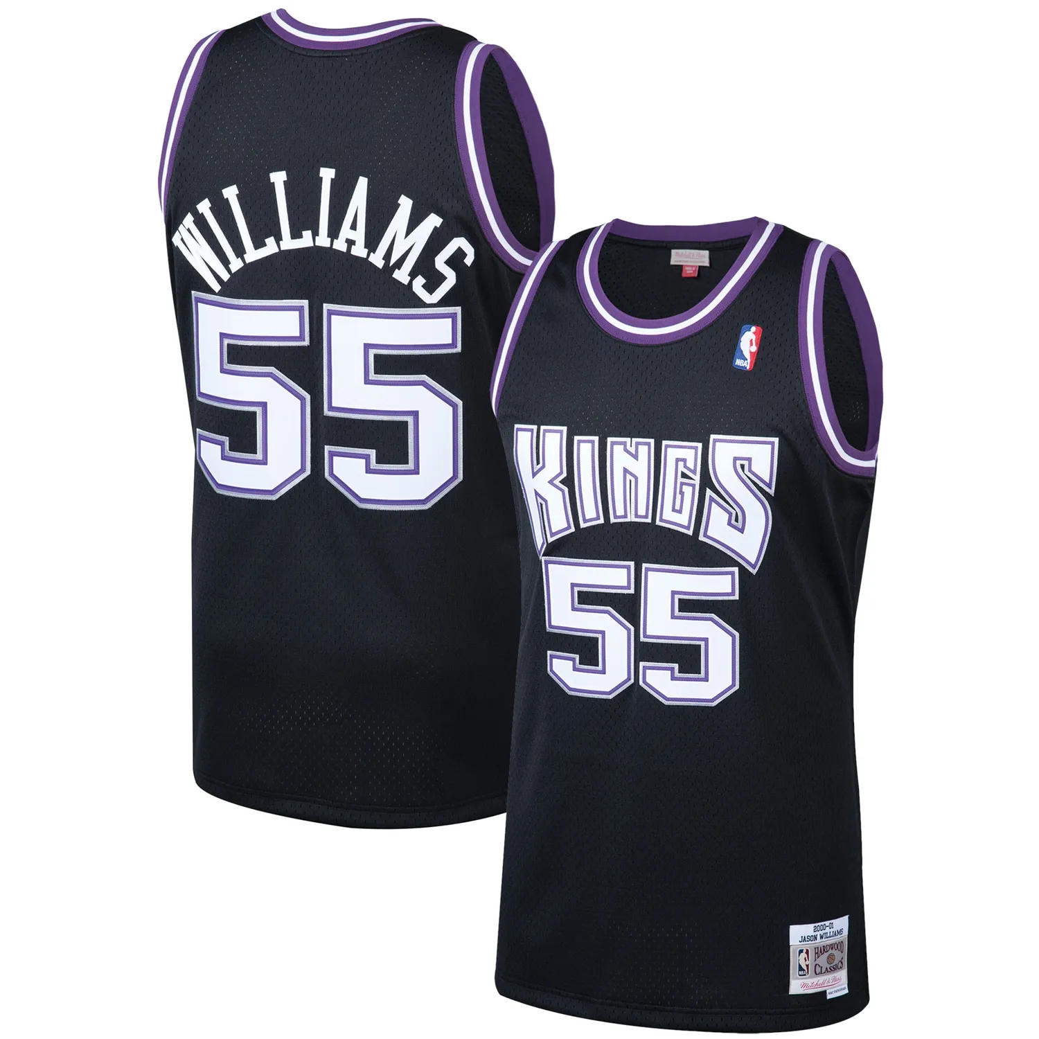 Jason Williams Sacramento Kings Mitchell & Ness 2000-01 Hardwood Classics Swingman Jersey - Black