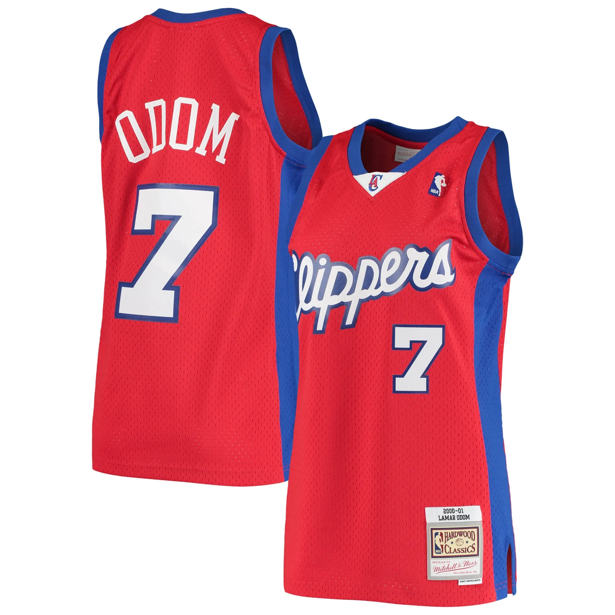 Lamar Odom LA Clippers Mitchell & Ness 2000-01 Hardwood Classics Swingman Jersey - Red