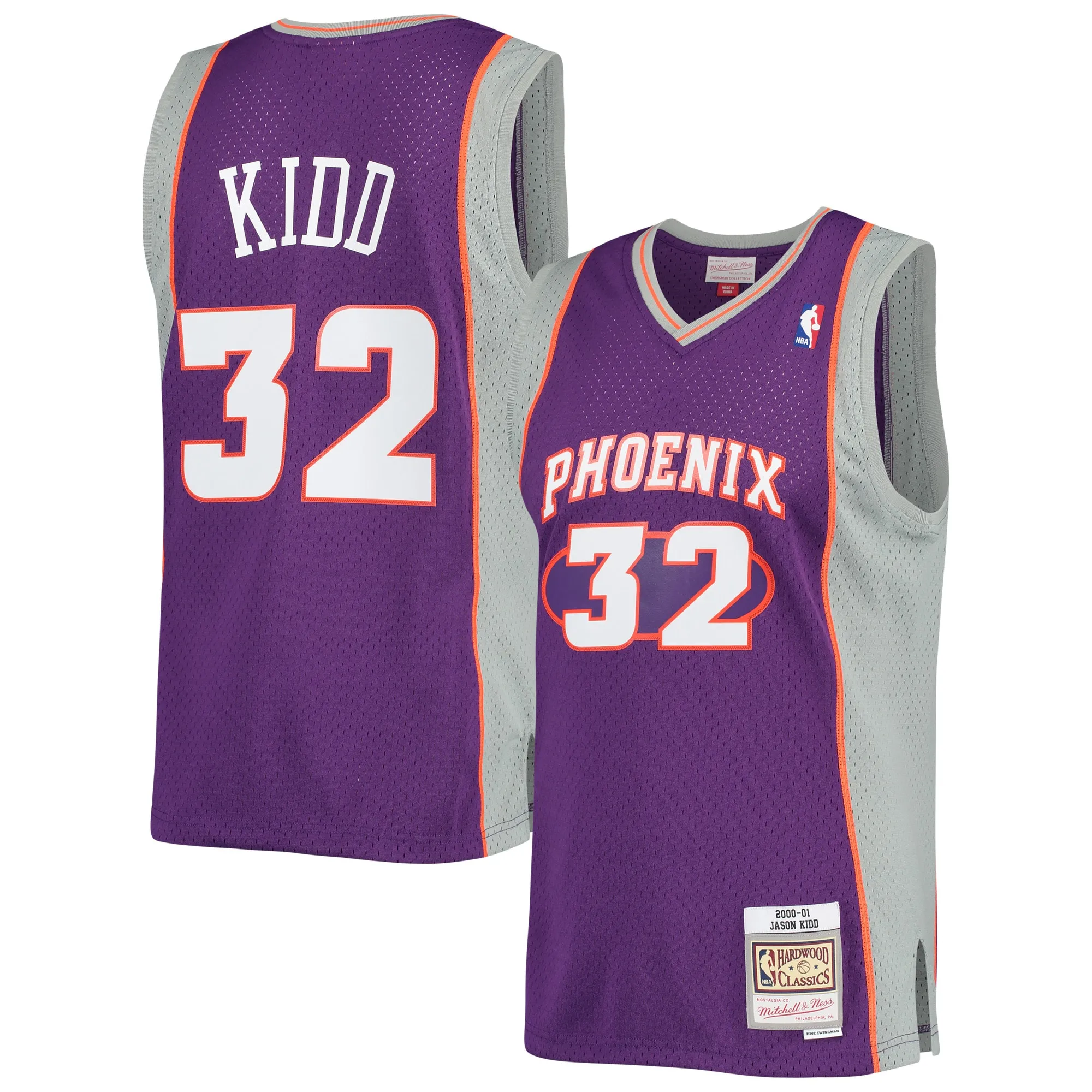 Jason Kidd Phoenix Suns Mitchell & Ness 2000-01 Hardwood Classics Swingman Jersey - Purple