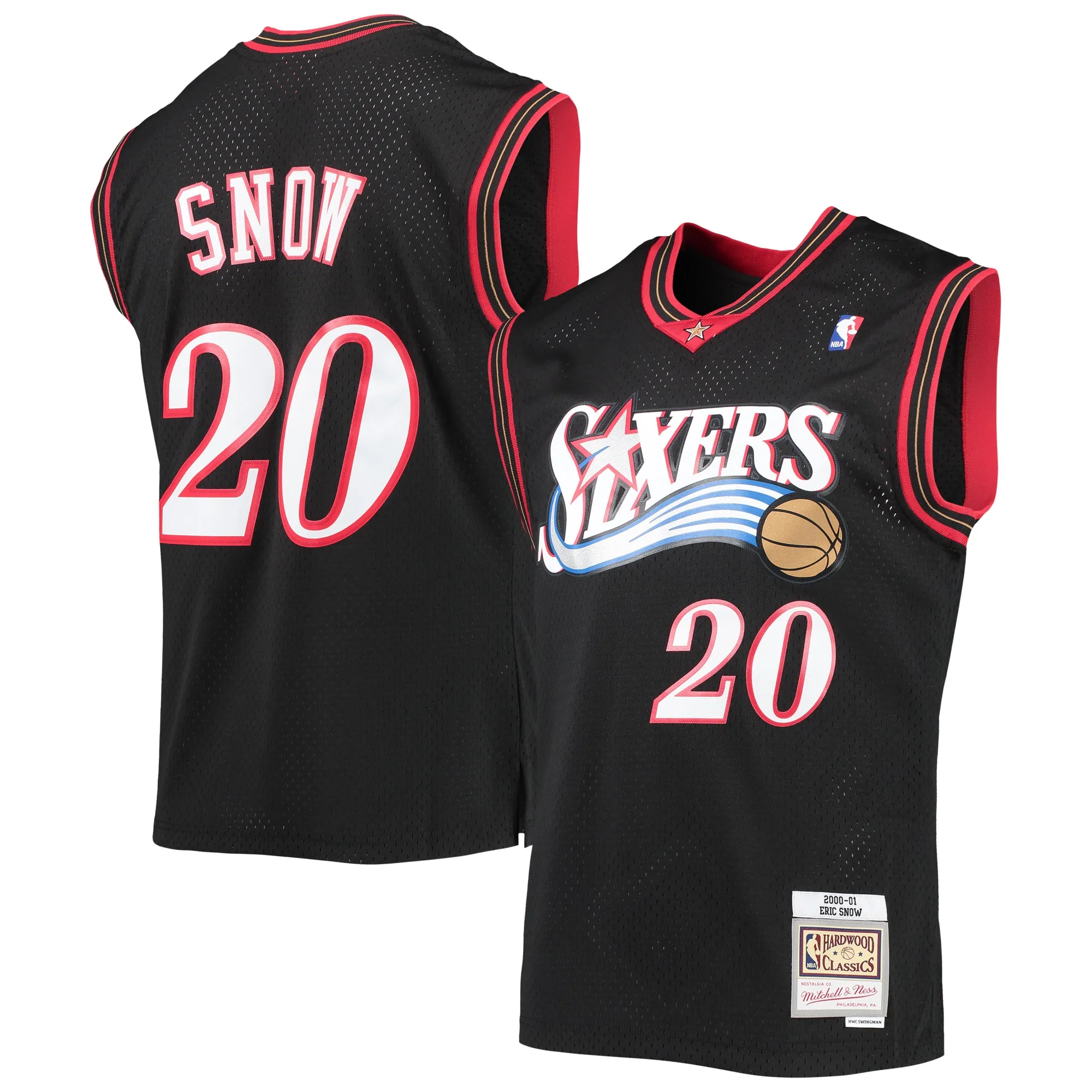 Eric Snow Philadelphia 76ers Mitchell & Ness 2000-01 Hardwood Classics Swingman Jersey - Black