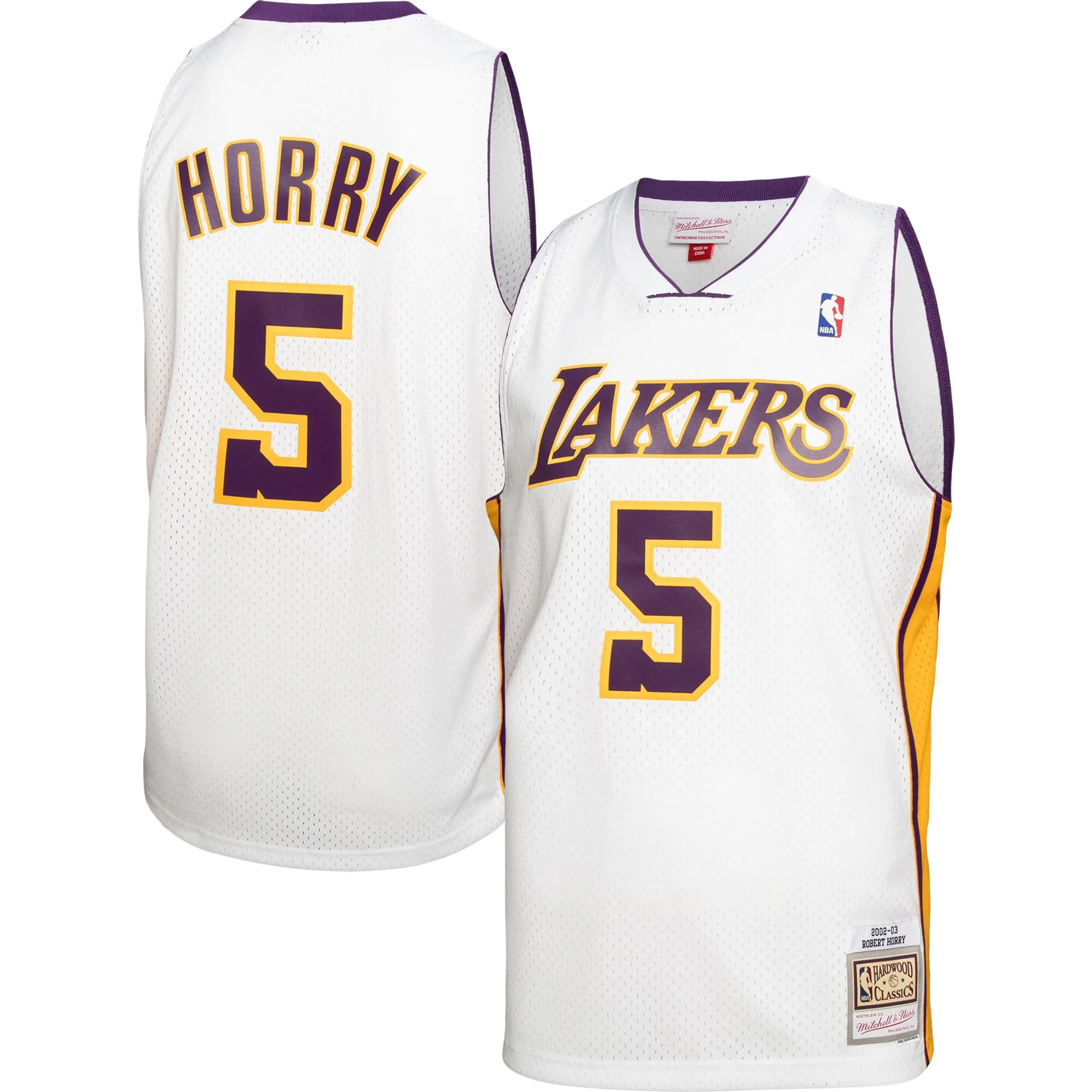 Robert Horry Los Angeles Lakers Mitchell & Ness 2002-03 Hardwood Classics Swingman Jersey - White